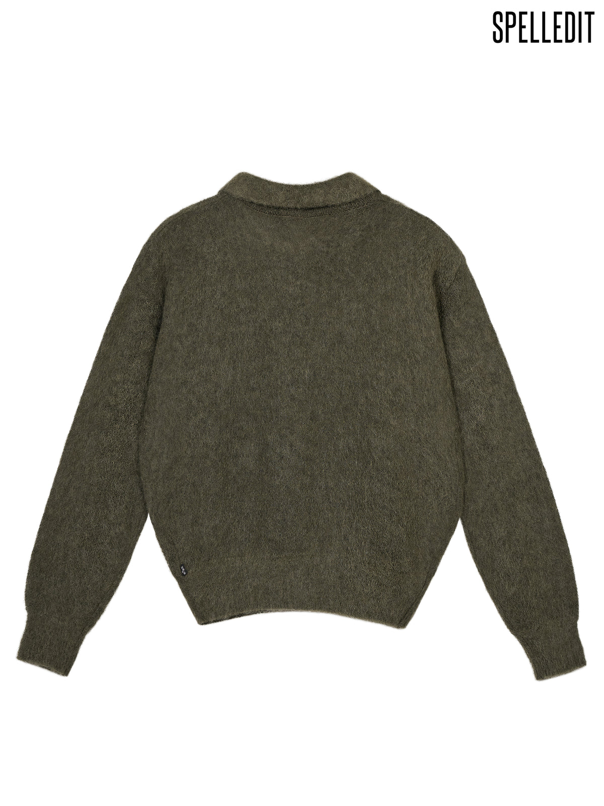 Mohair collared cardigan