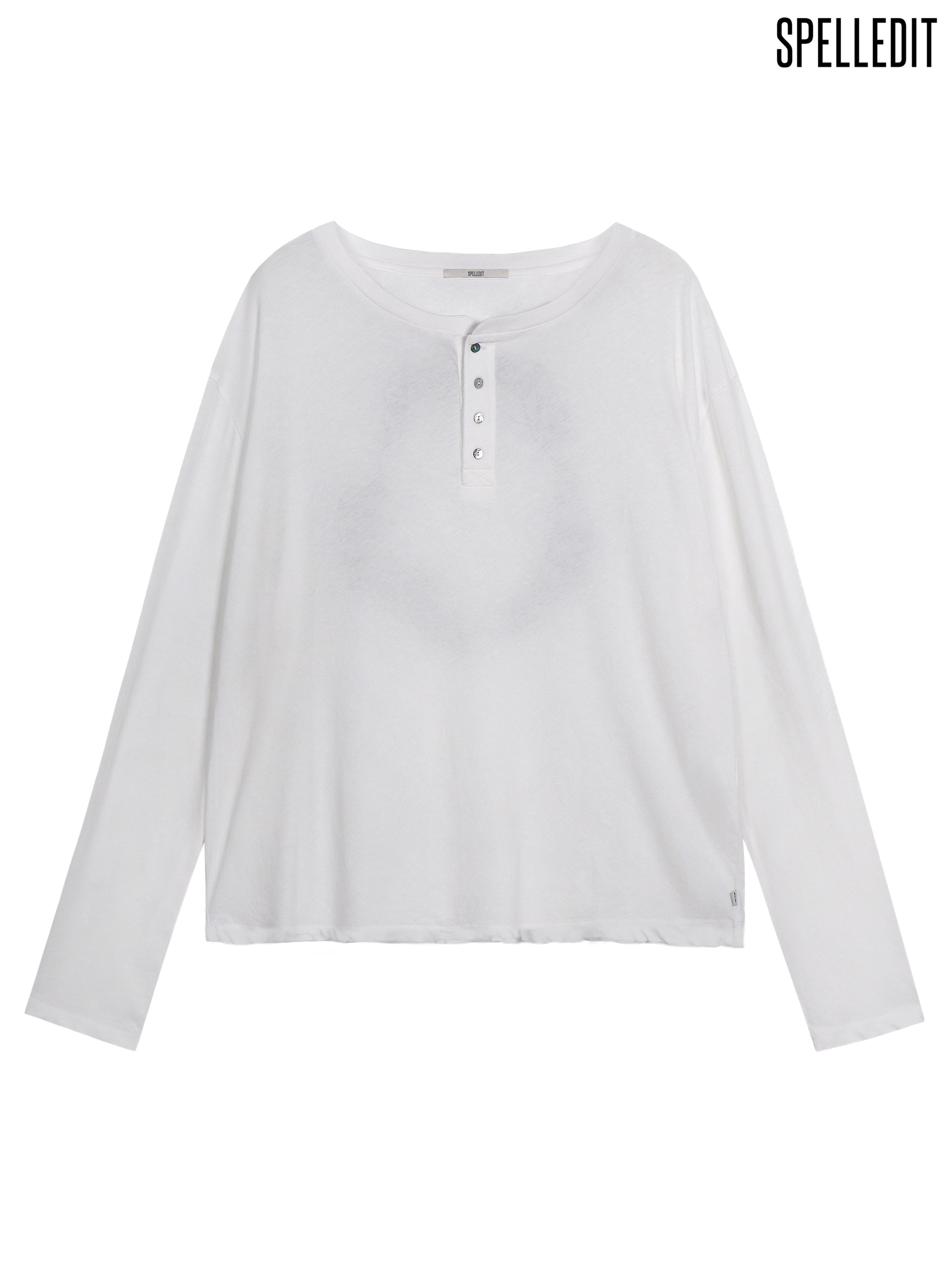 [6/22 PRE]LOOSE FIT HENLEY LONG SLEEVE T-SHIRT
