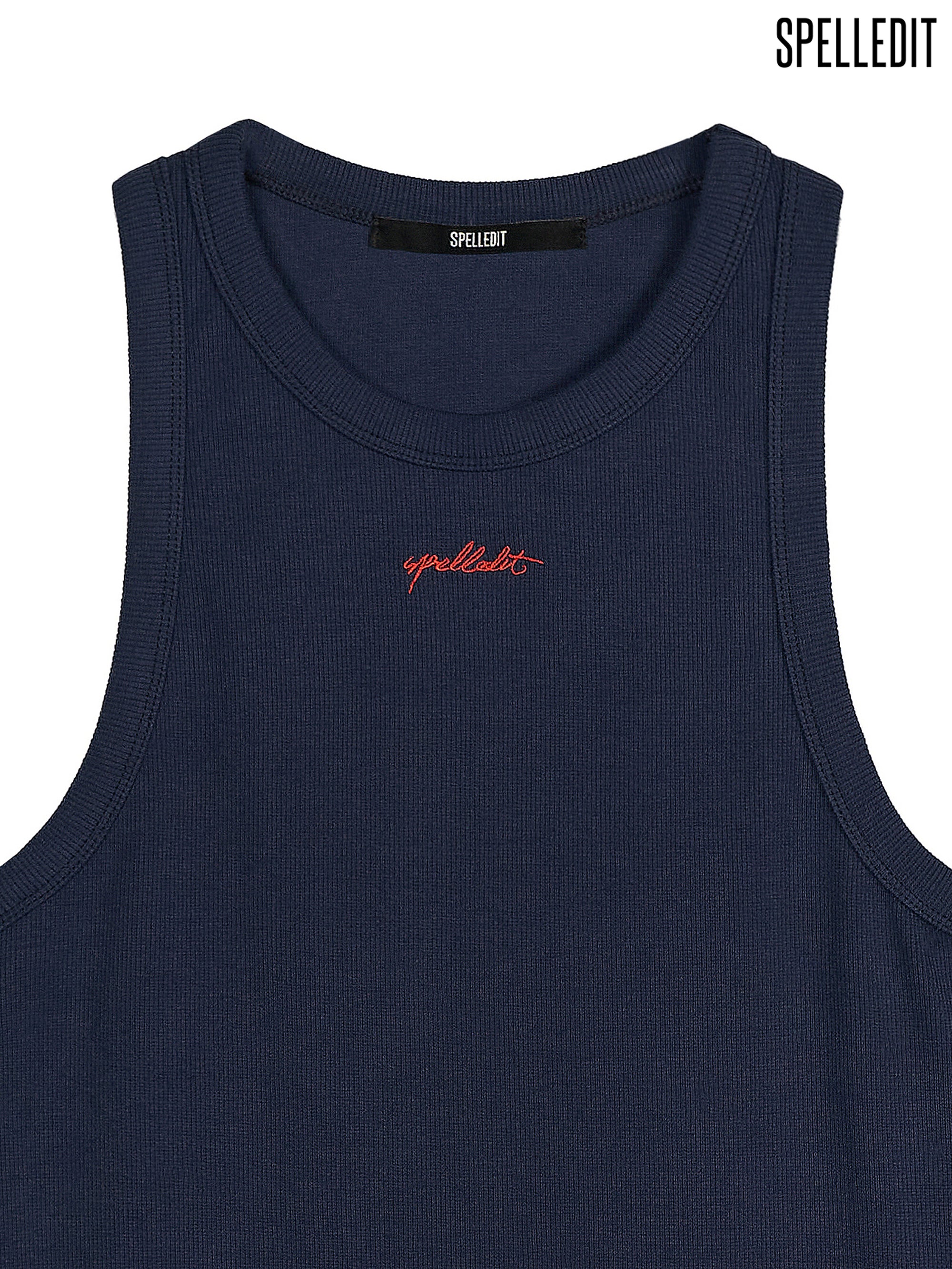 [6/22 PRE]BASIC LOGO RIBBED SLEEVELESS