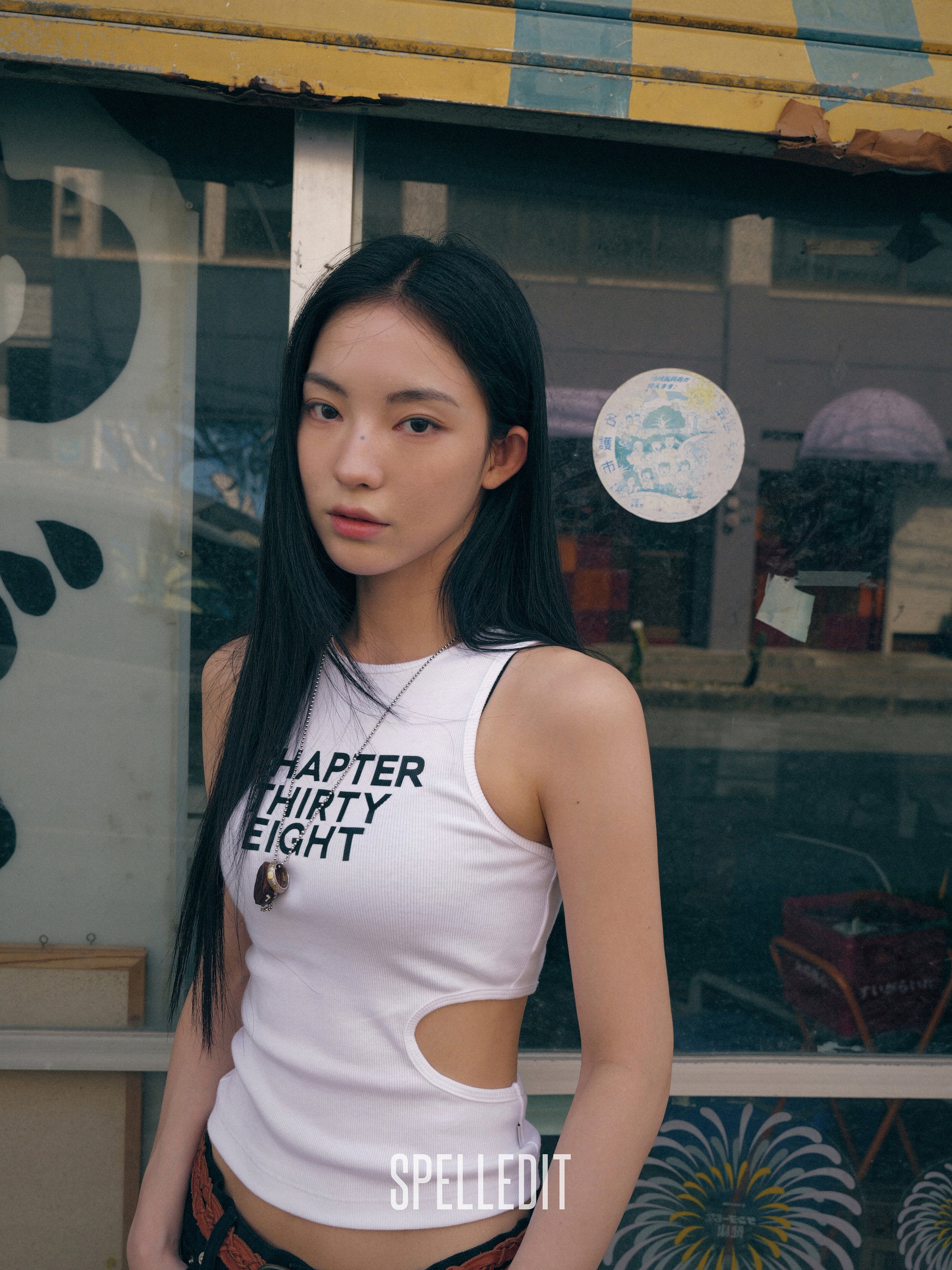 WAIST CUT-OUT SLEEVELESS