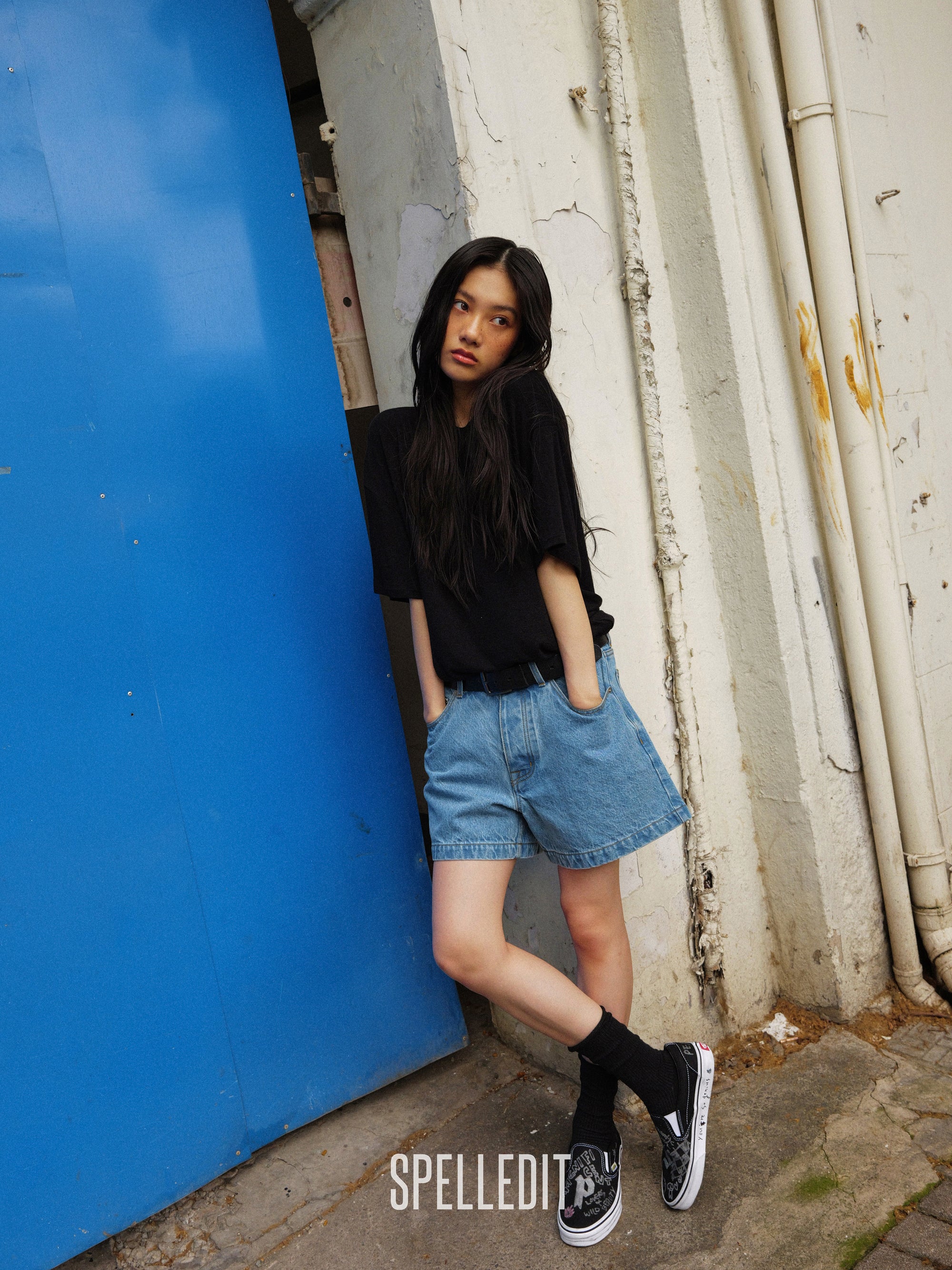 [6/22 PRE]DENIM 3/4 SHORTS