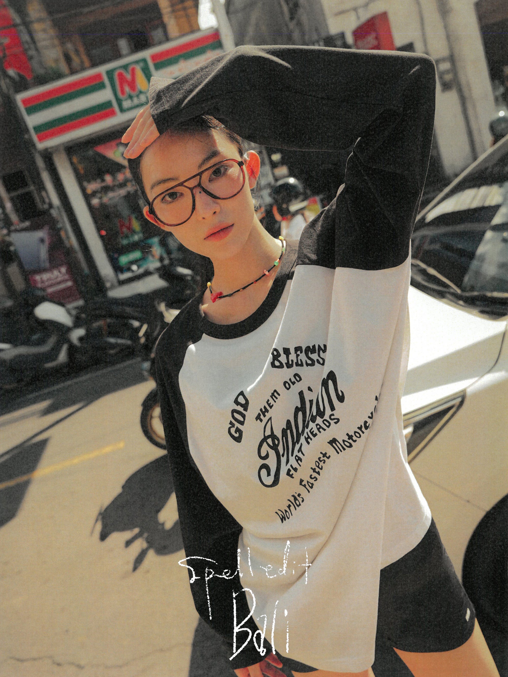 INDIAN RAGLAN LONG SLEEVE T-SHIRT