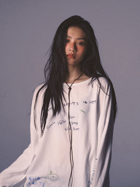 HAND DRAWN LONG SLEEVE T-SHIRT