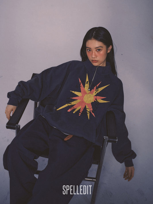 SUNSHINE HALF-ZIP SWEATSHIRT