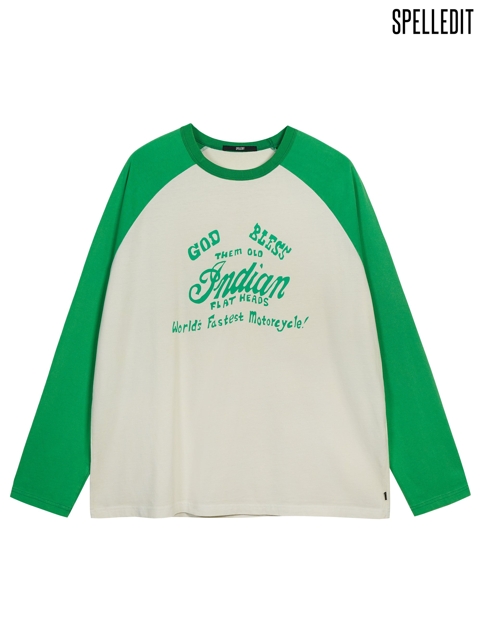 INDIAN RAGLAN LONG SLEEVE T-SHIRT