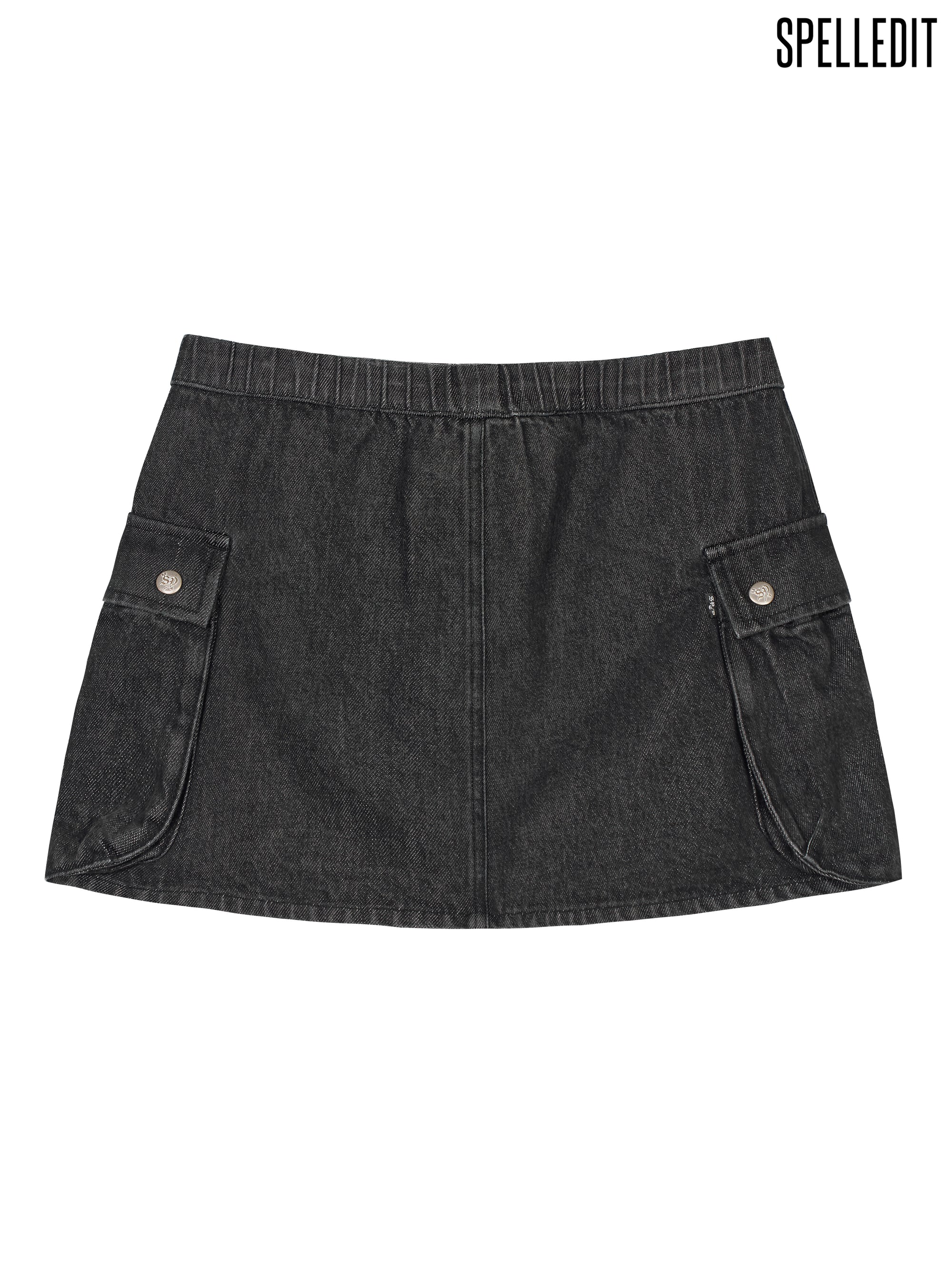 [9/7 PRE]DENIM CARGO MINI SKIRT