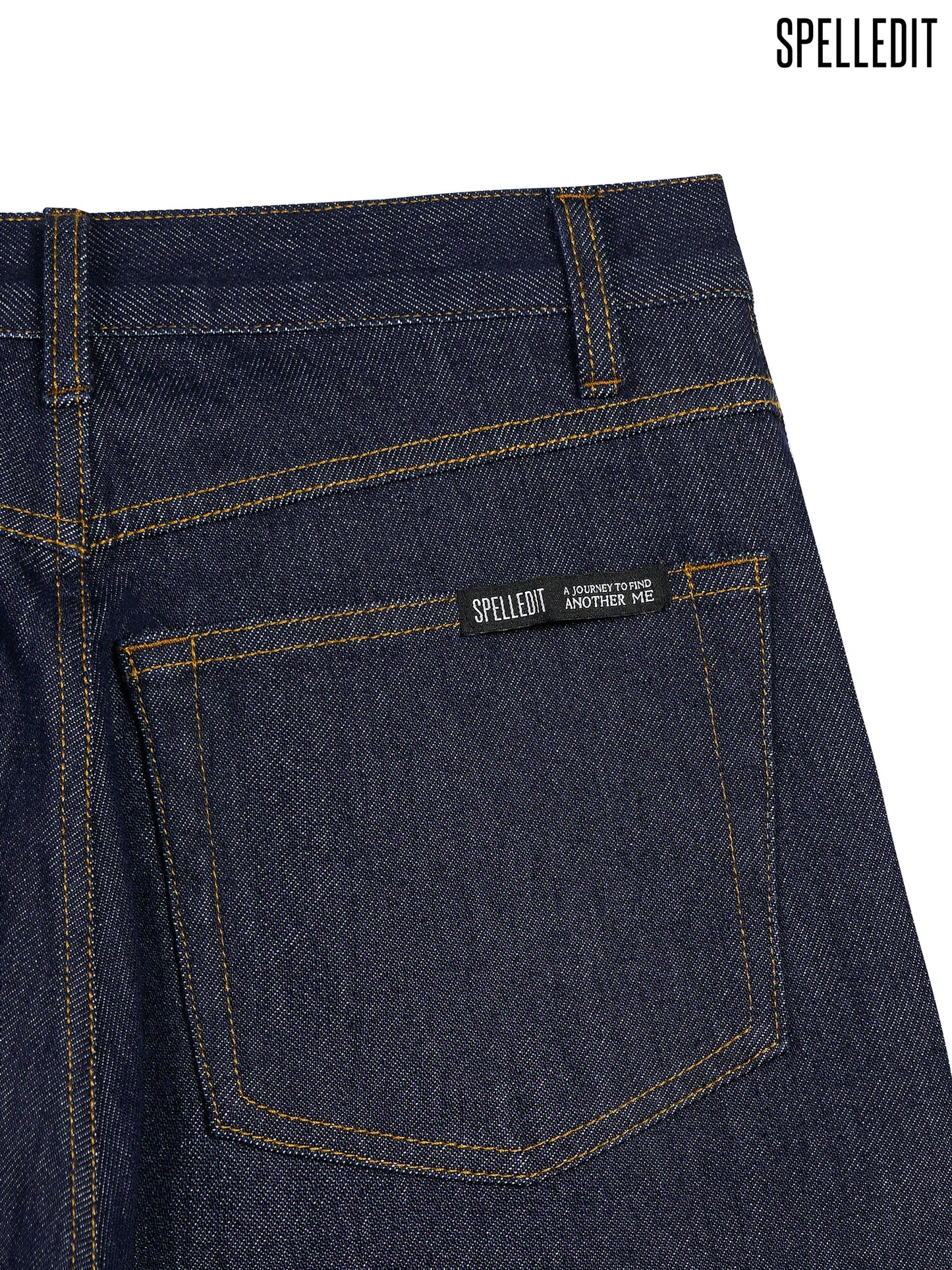 CURVED SEAM DENIM BOOTCUT JEANS