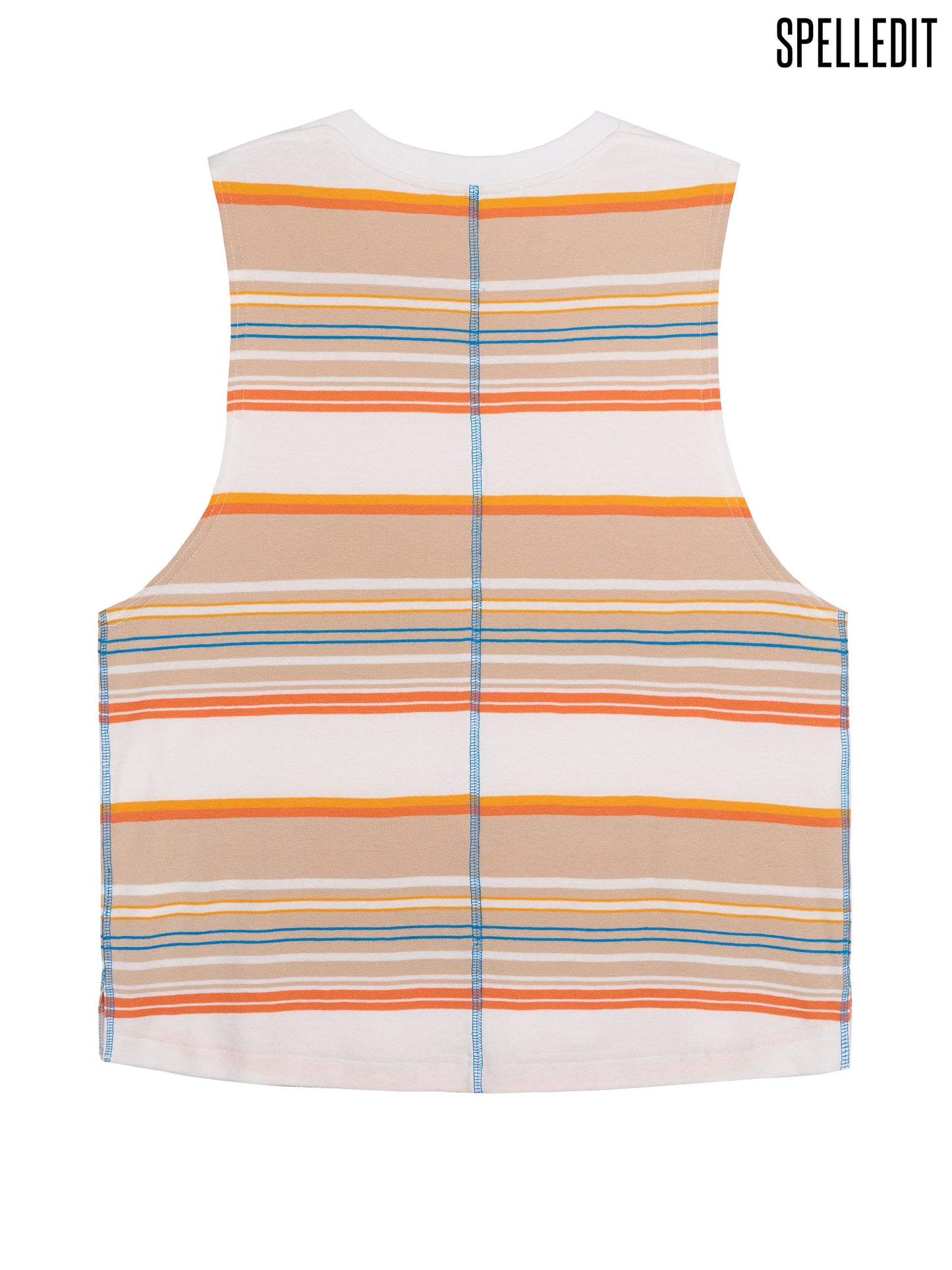 STRIPE COLOR BLOCK SLEEVELESS
