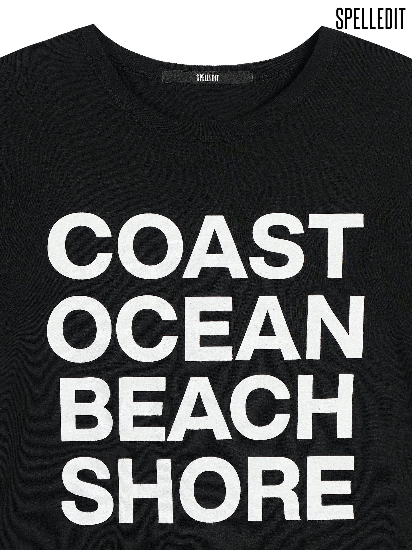 COASTAL WORDING PRINT T-SHIRT