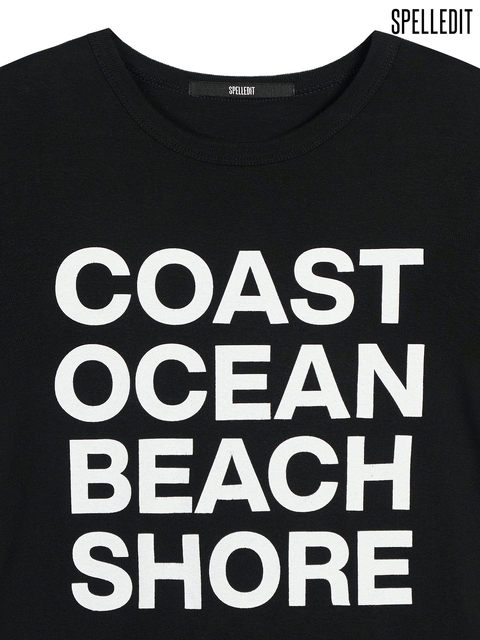 COASTAL WORDING PRINT T-SHIRT