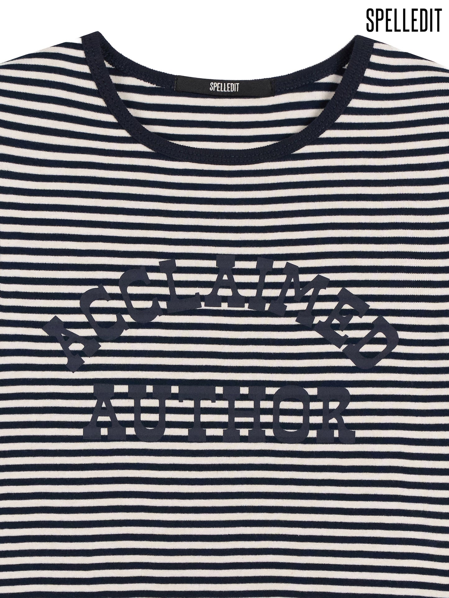 STRIPE LETTERING SLIM T-SHIRT