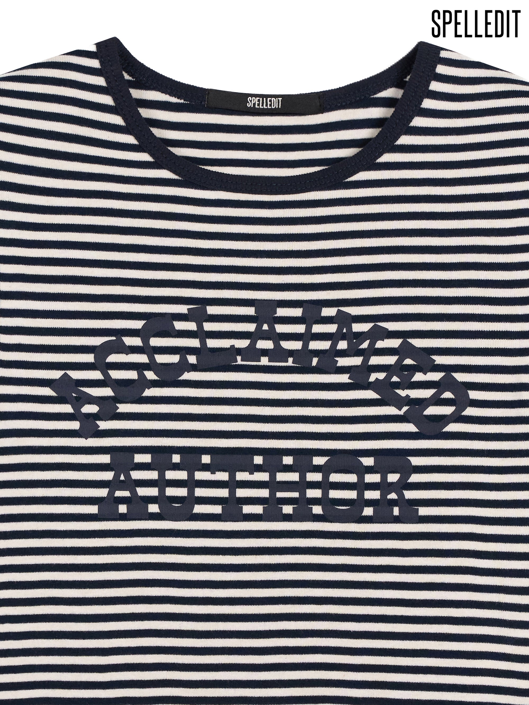 STRIPE LETTERING SLIM T-SHIRT