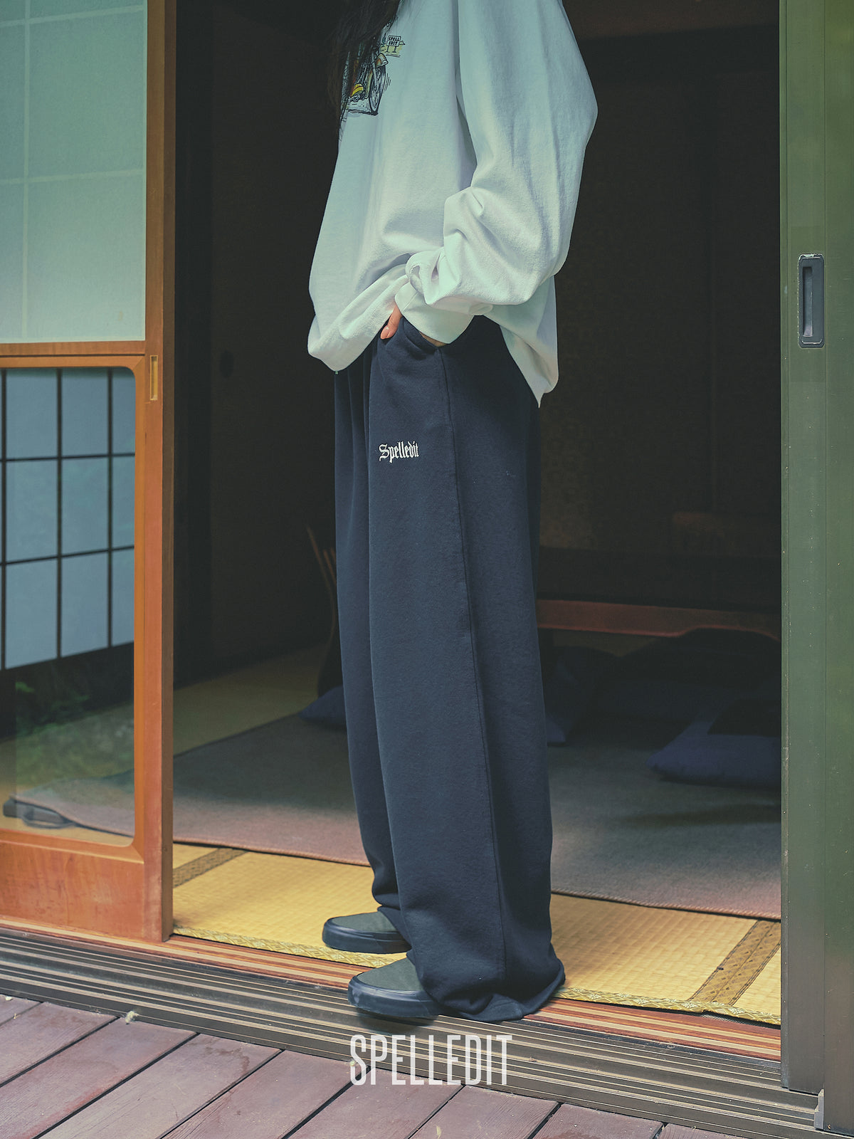 SPELL logo detailed frenchterry pants