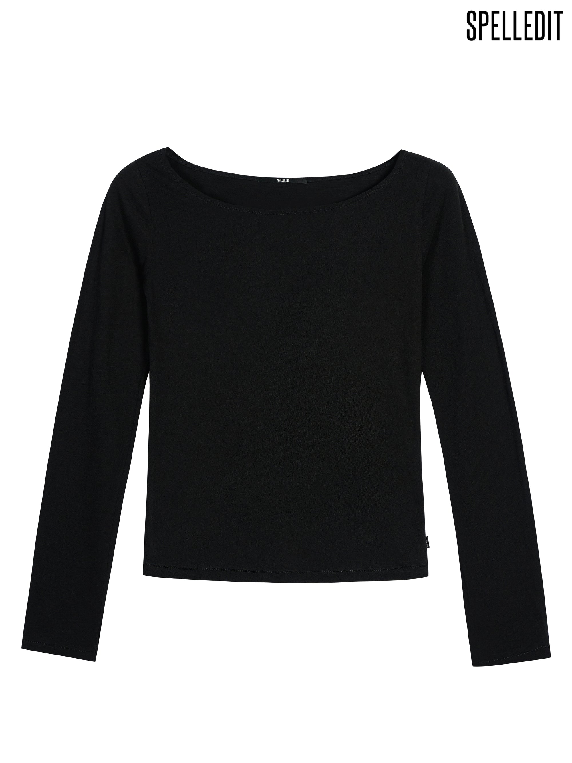 BOAT NECK LONG SLEEVE T-SHIRT