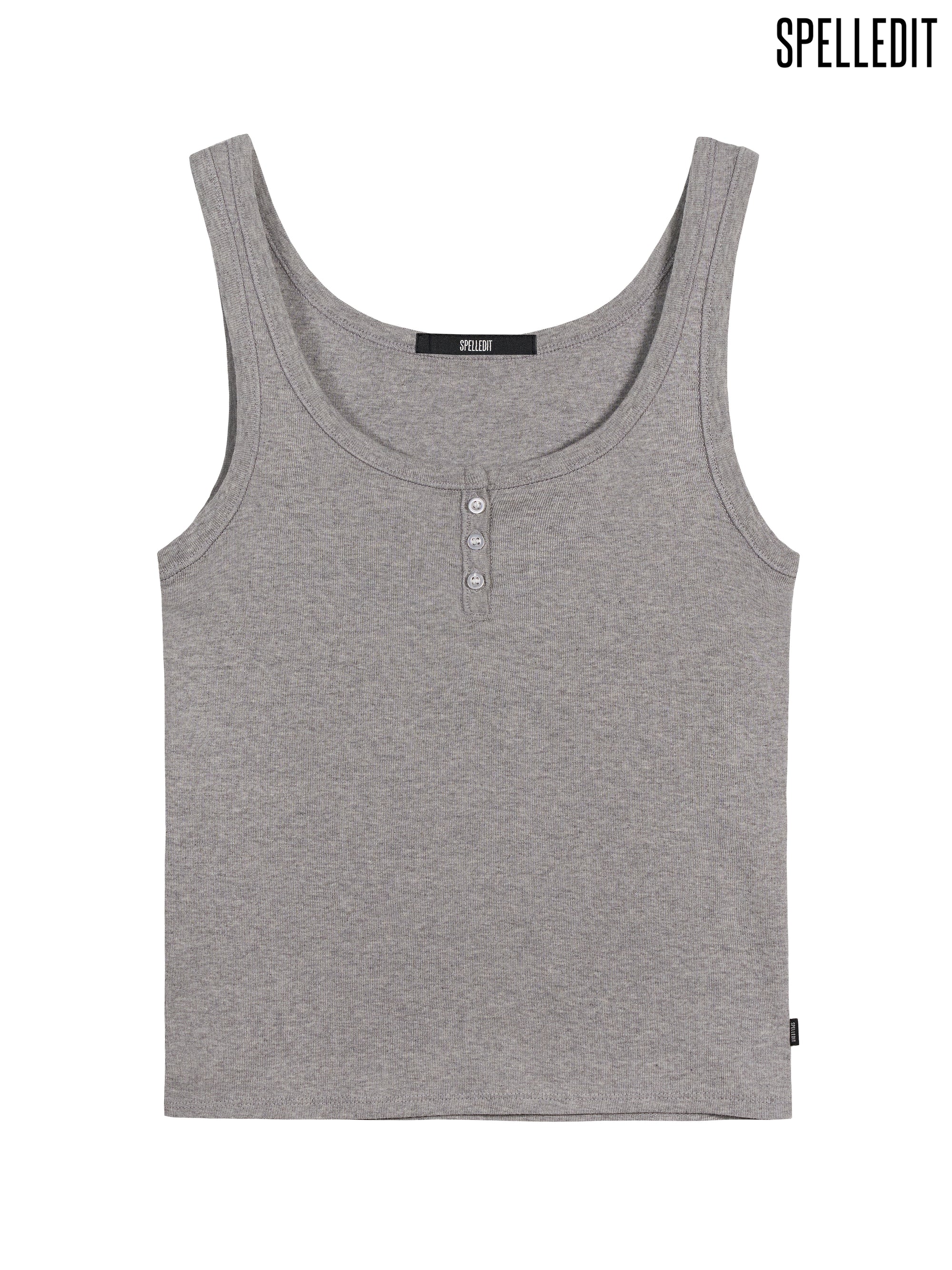 BUTTON HENLEY SLEEVELESS