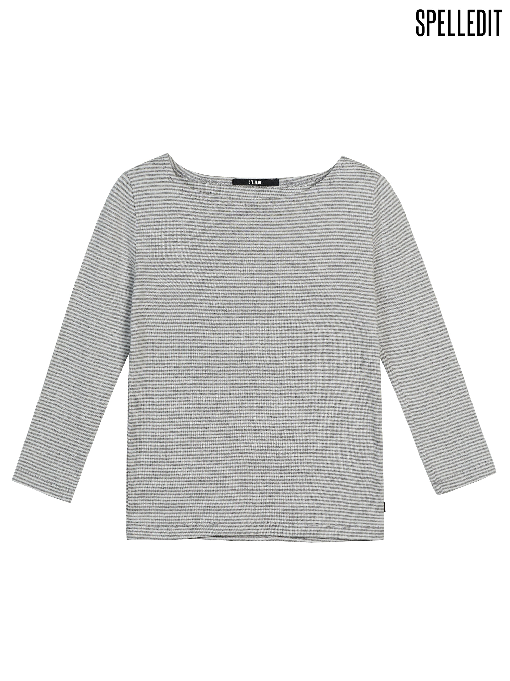 STRIPED 3/4 SLEEVE T-SHIRT