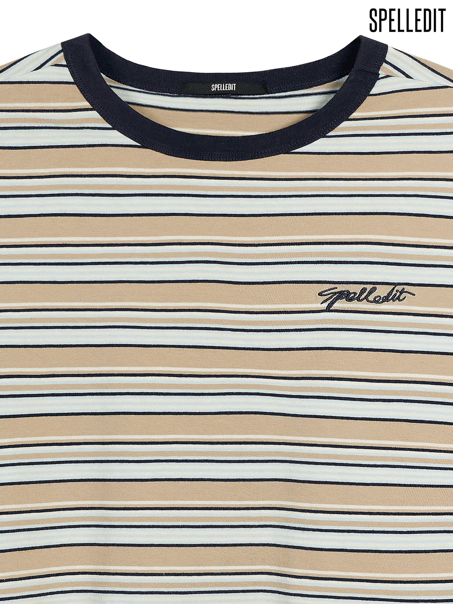 STRIPED CROP LONG SLEEVE T-SHIRT