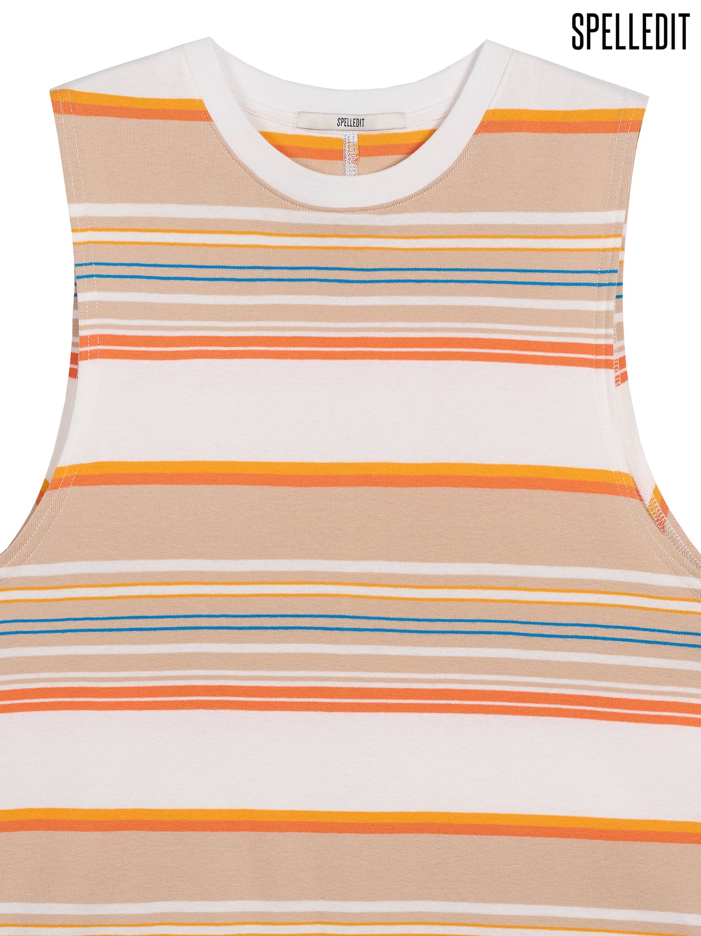 STRIPE COLOR BLOCK SLEEVELESS