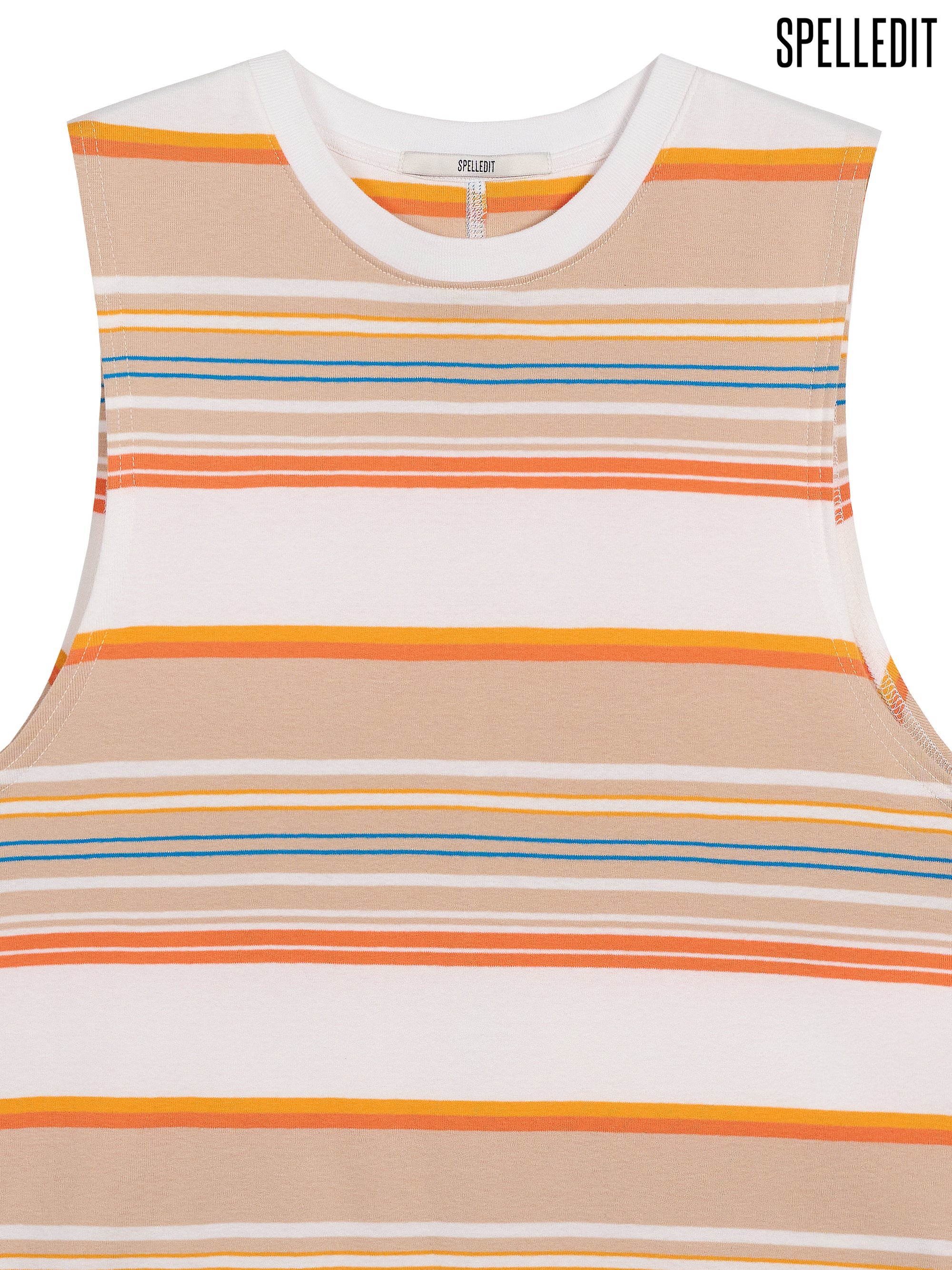 STRIPE COLOR BLOCK SLEEVELESS