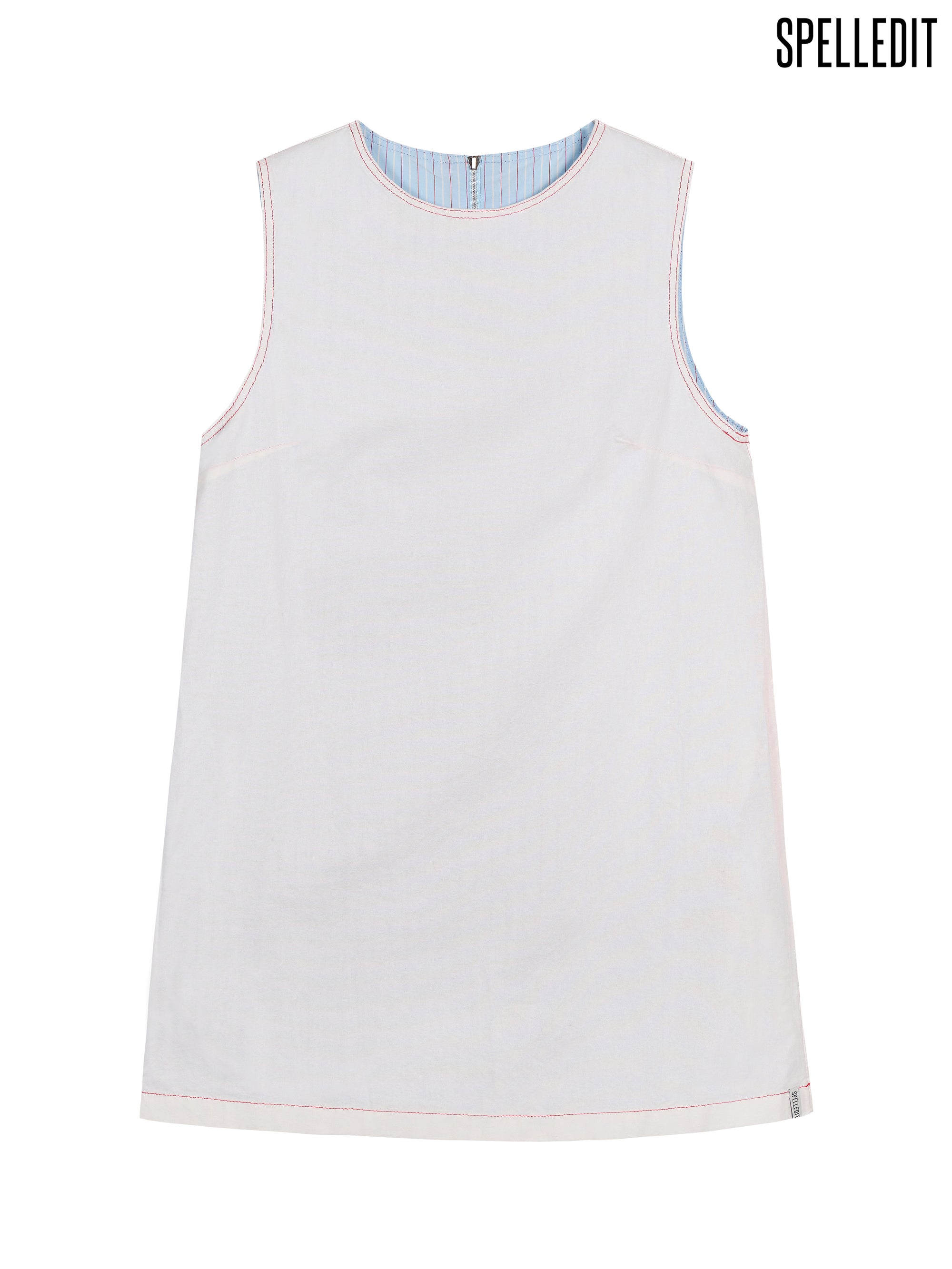 STRIPED REVERSIBLE SLEEVELESS DRESS