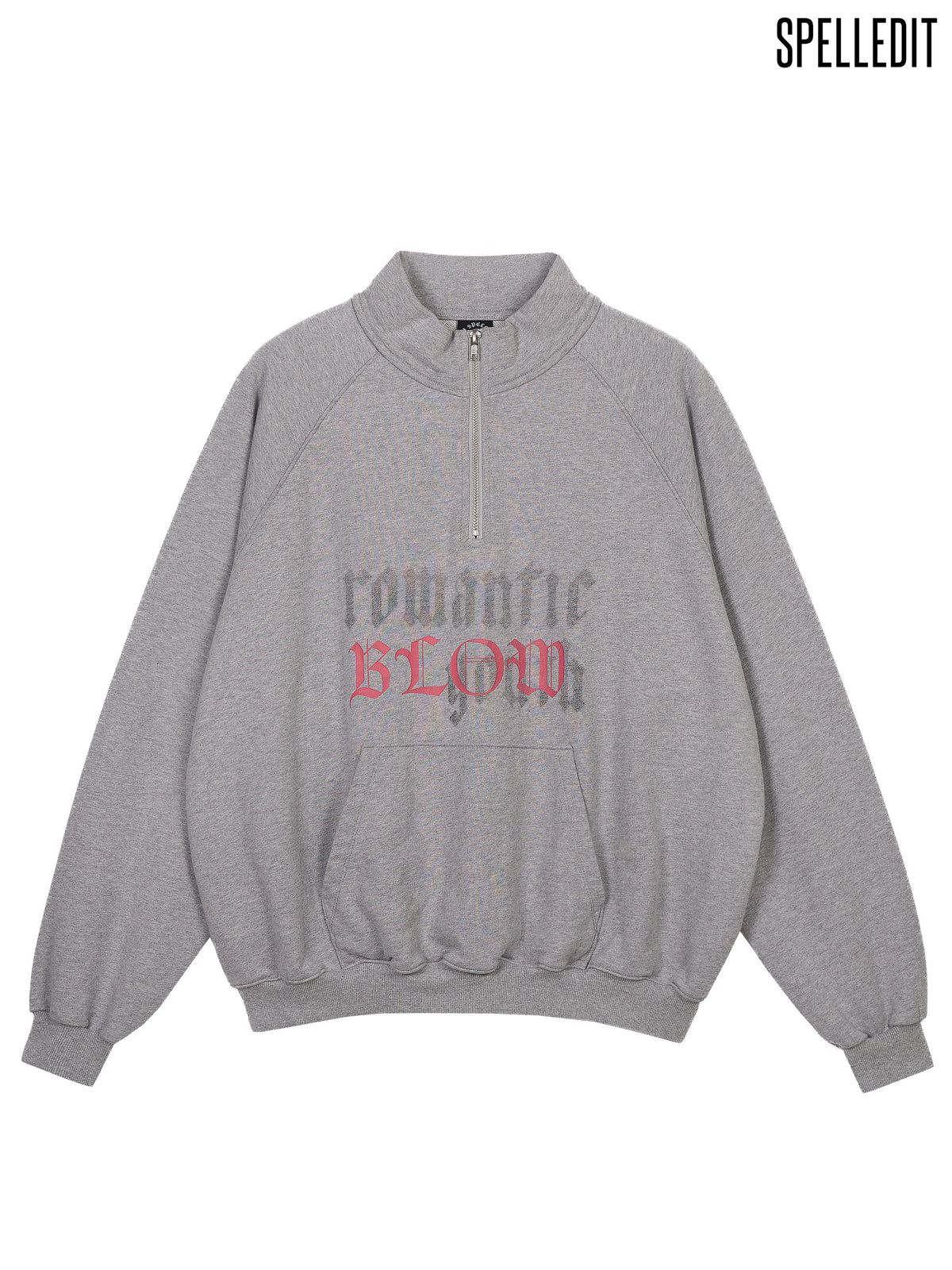 ROMANTIC HIGH NECK HALF ZIP SWEATSHIRT