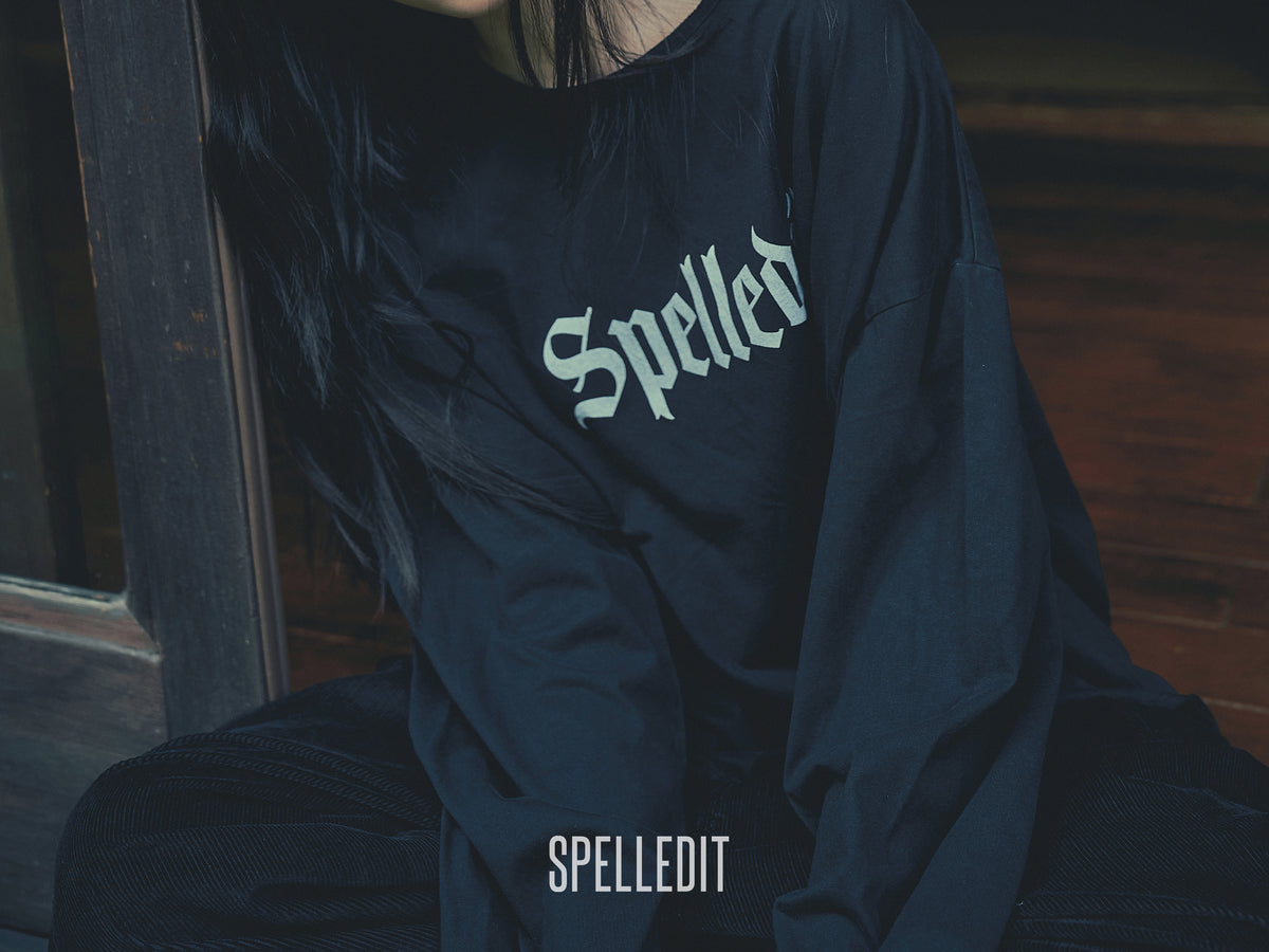 SPELL logo loose fit long sleeves tee