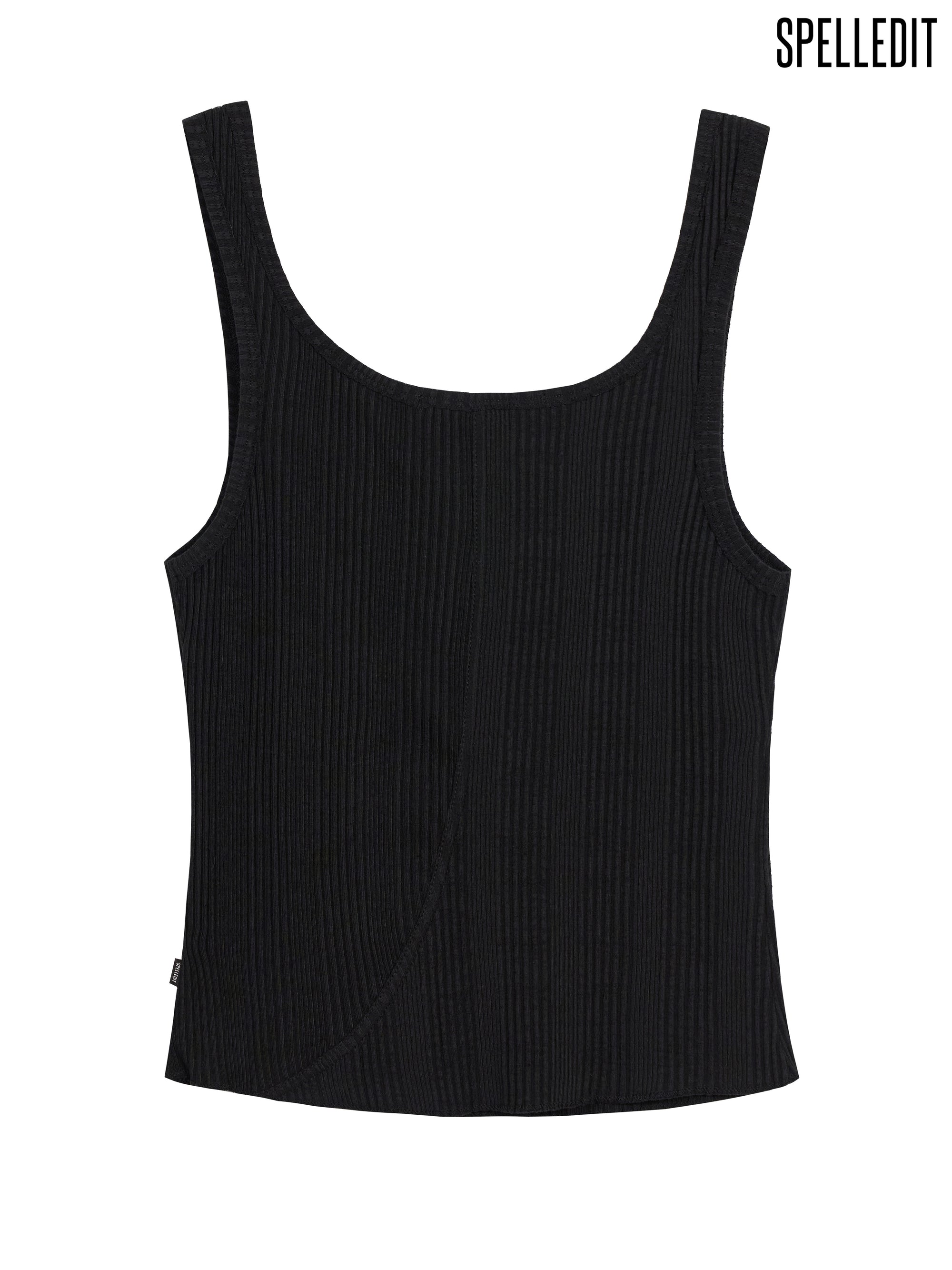 RIBBED PLACKET SLEEVELESS