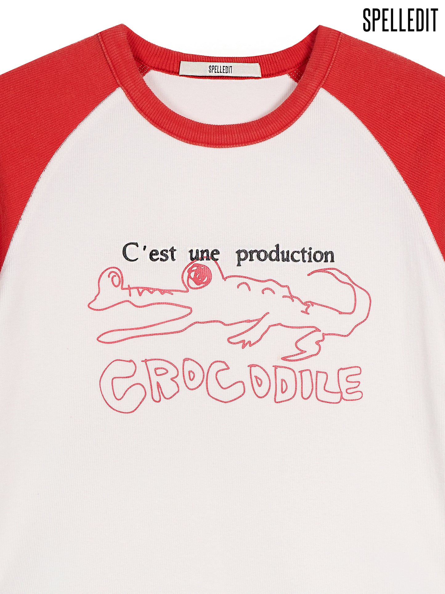 CROCODILE RAGLAN SLIM T-SHIRT