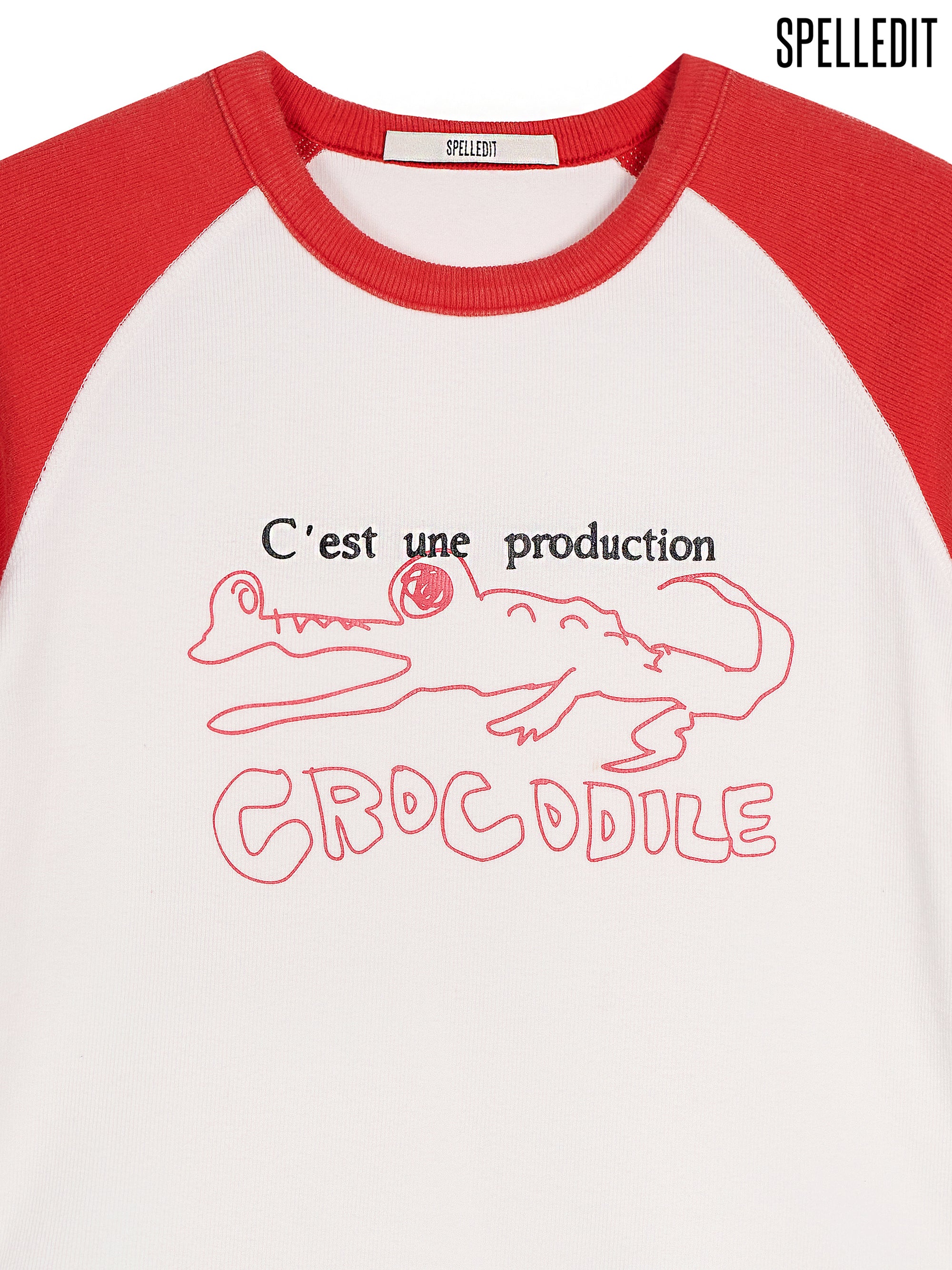 CROCODILE RAGLAN SLIM T-SHIRT