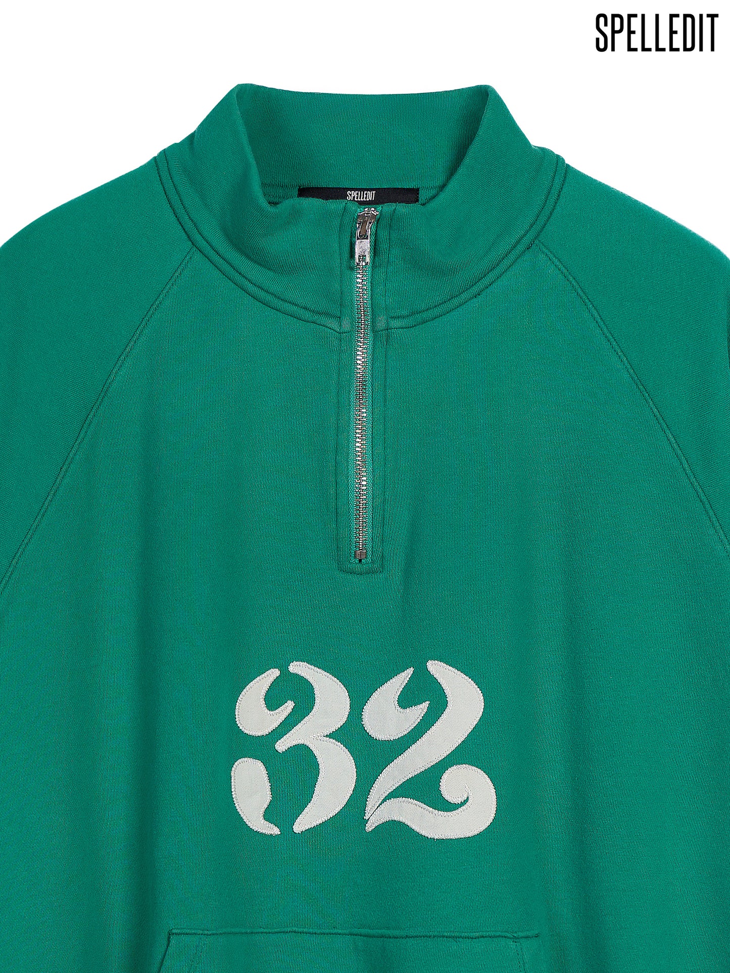 APPLIQUE HALF-ZIP SWEATSHIRT