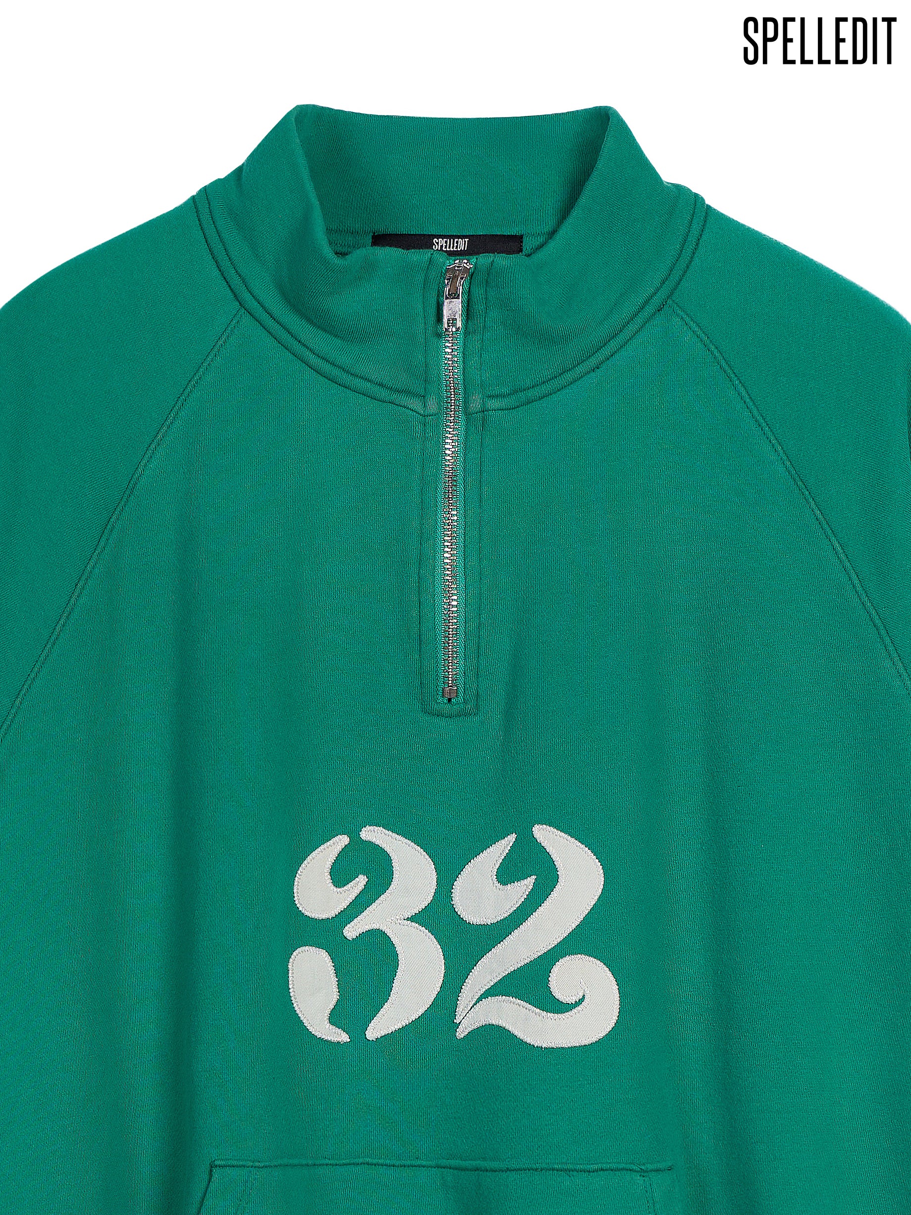 APPLIQUE HALF-ZIP SWEATSHIRT