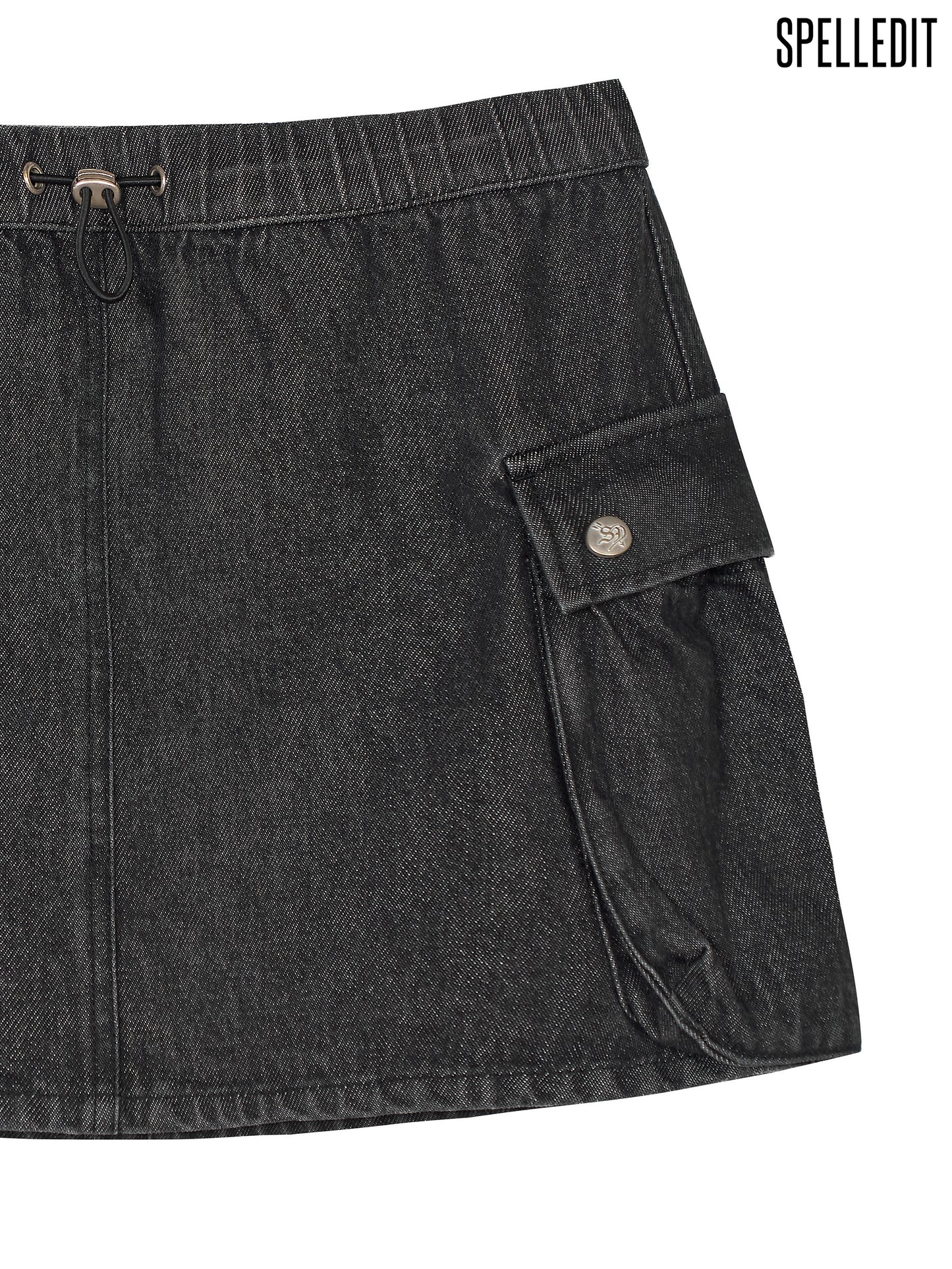 [9/7 PRE]DENIM CARGO MINI SKIRT