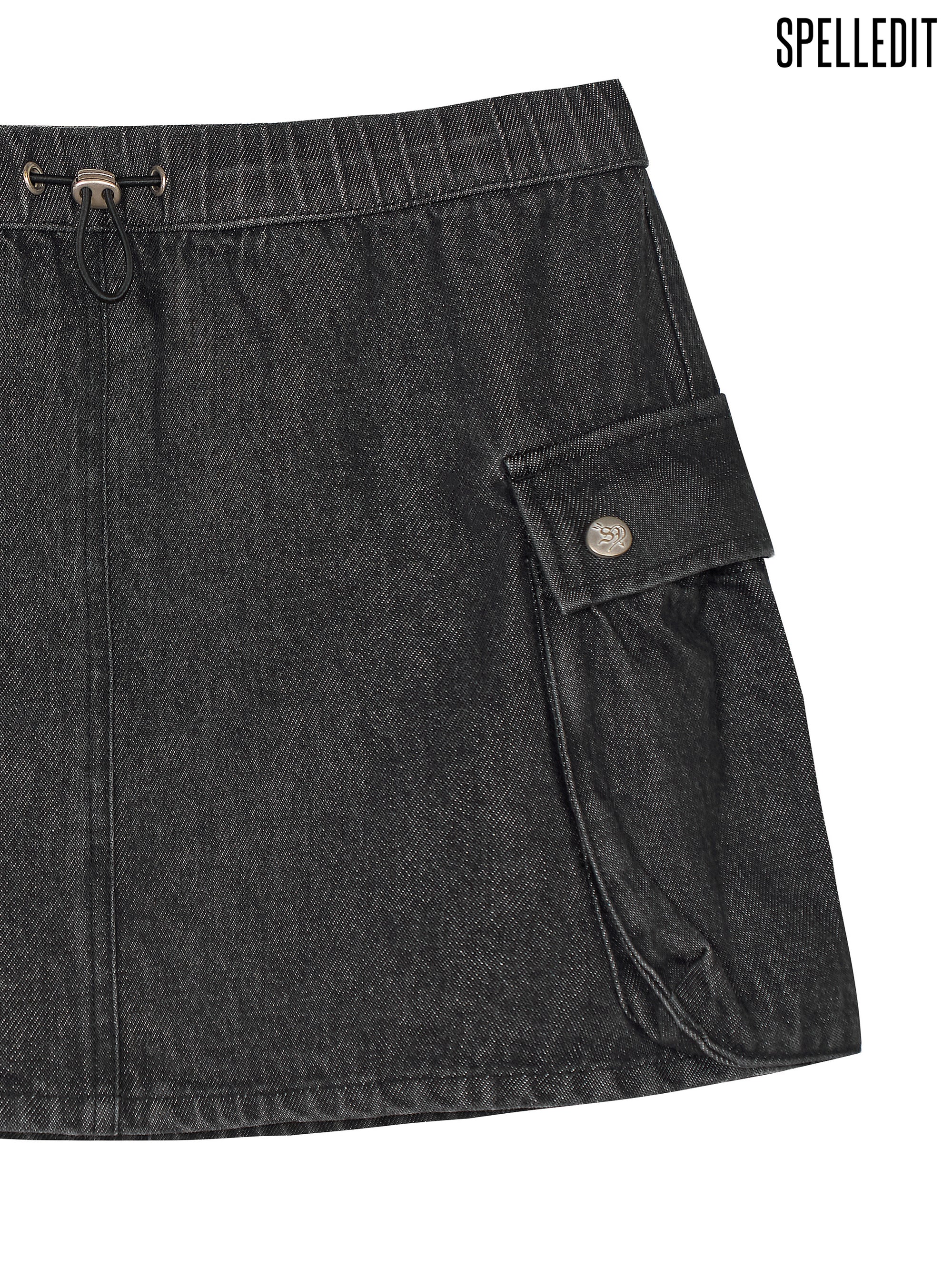 [9/7 PRE]DENIM CARGO MINI SKIRT