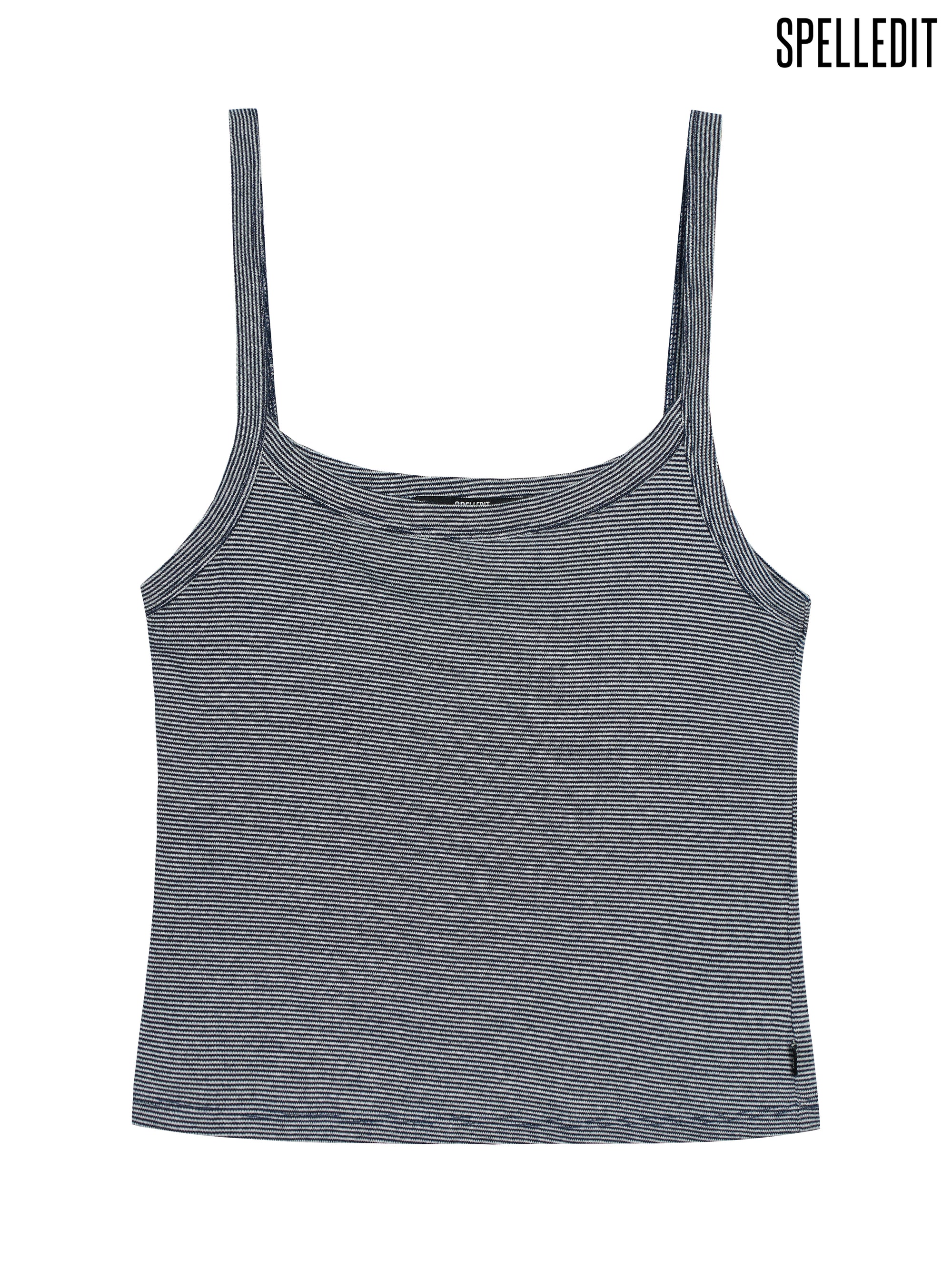 STRIPED SLIM TANK TOP
