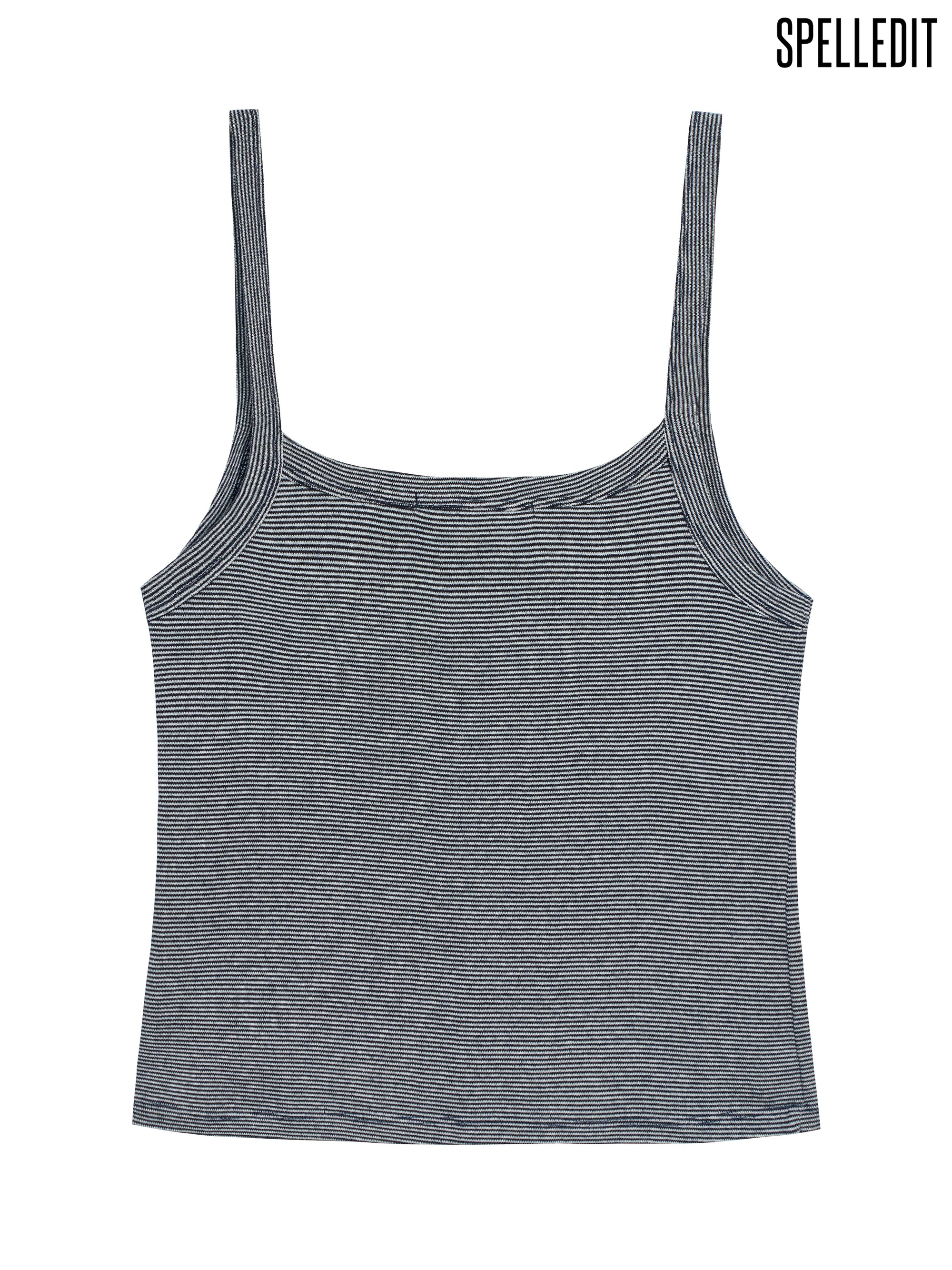 STRIPED SLIM TANK TOP