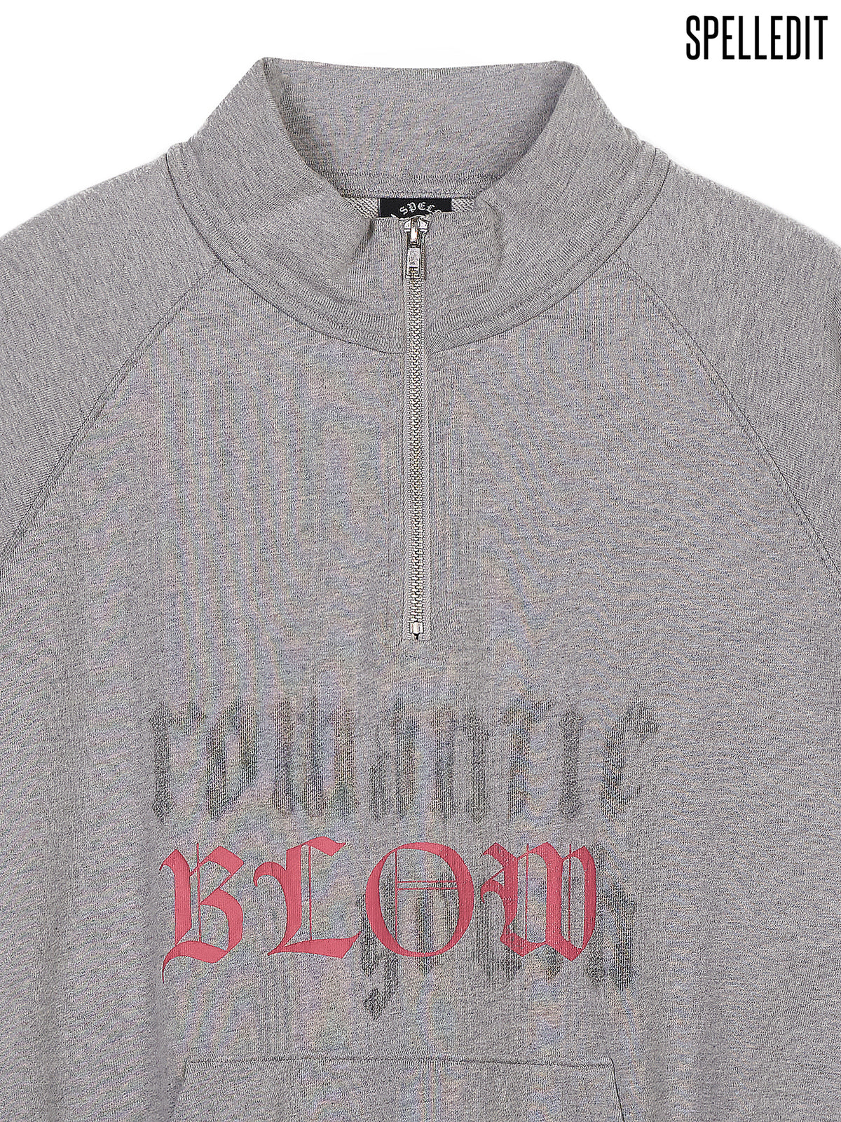 ROMANTIC HIGH NECK HALF ZIP SWEATSHIRT