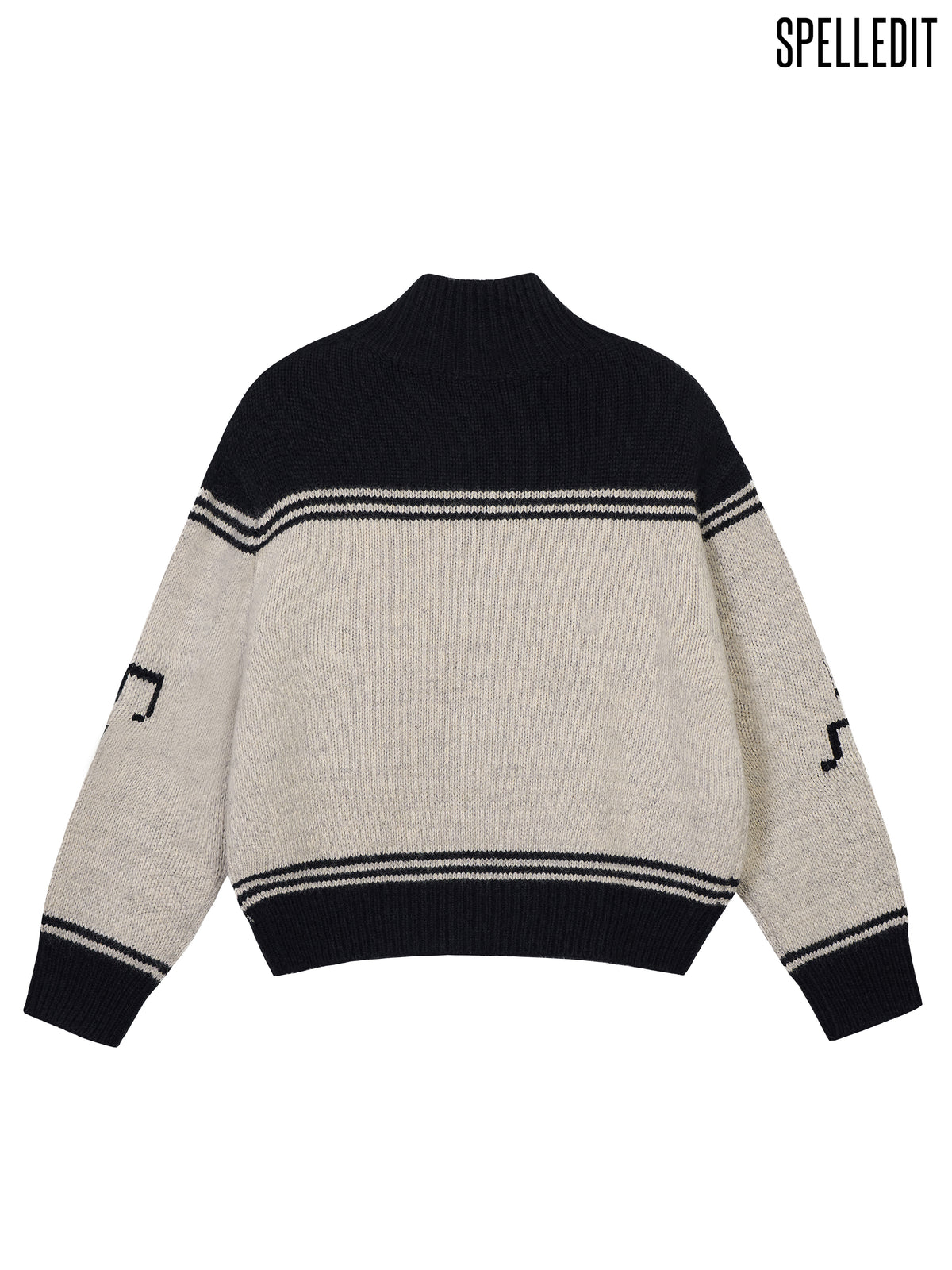 MUSICAL NOTE KNIT ZIP-UP