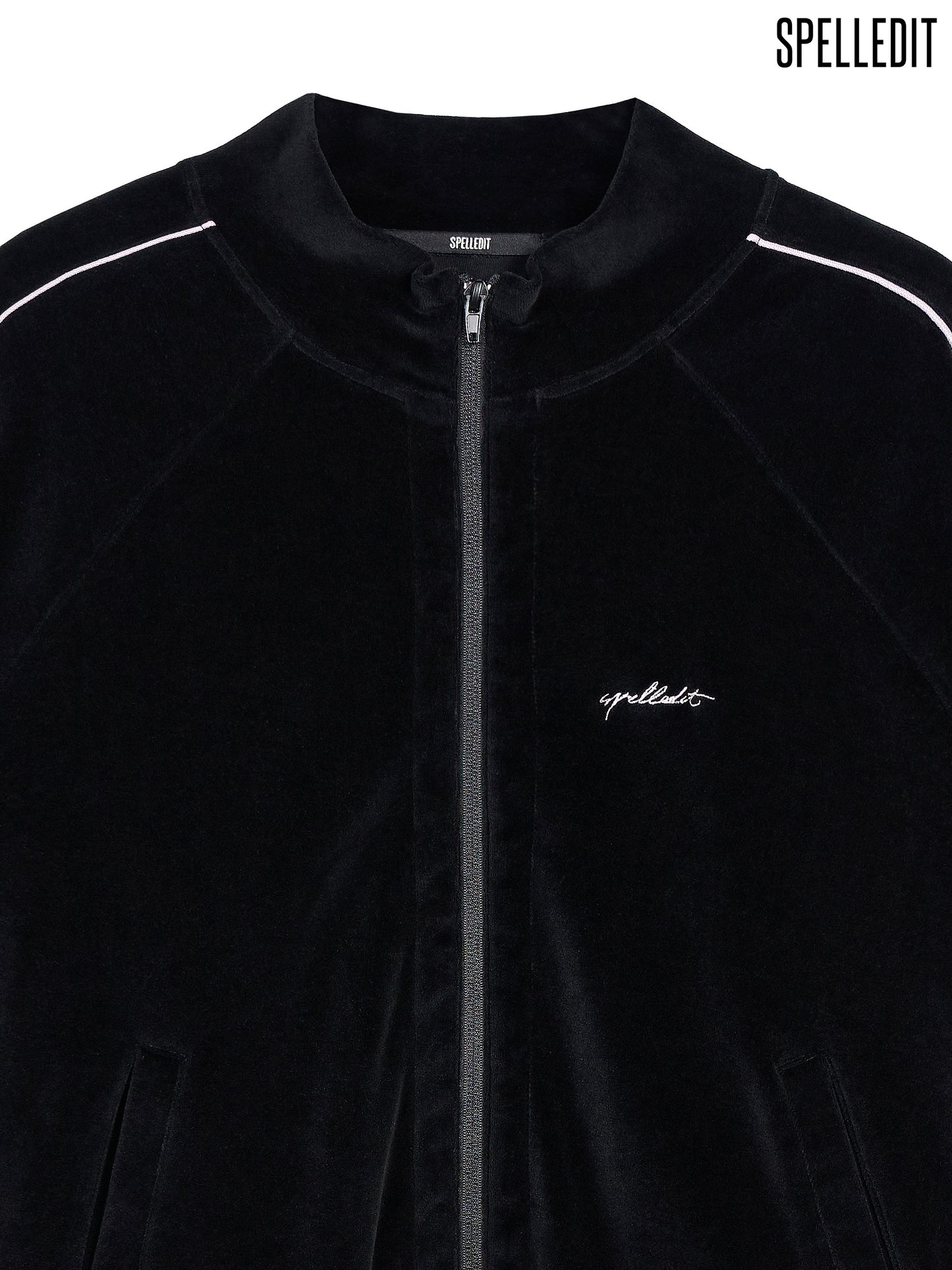 VELVET ZIP-UP ANORAK