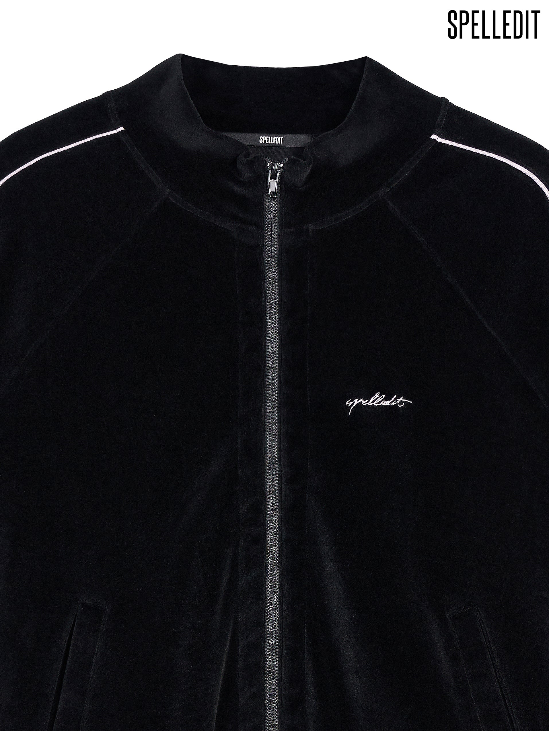 VELVET ZIP-UP ANORAK