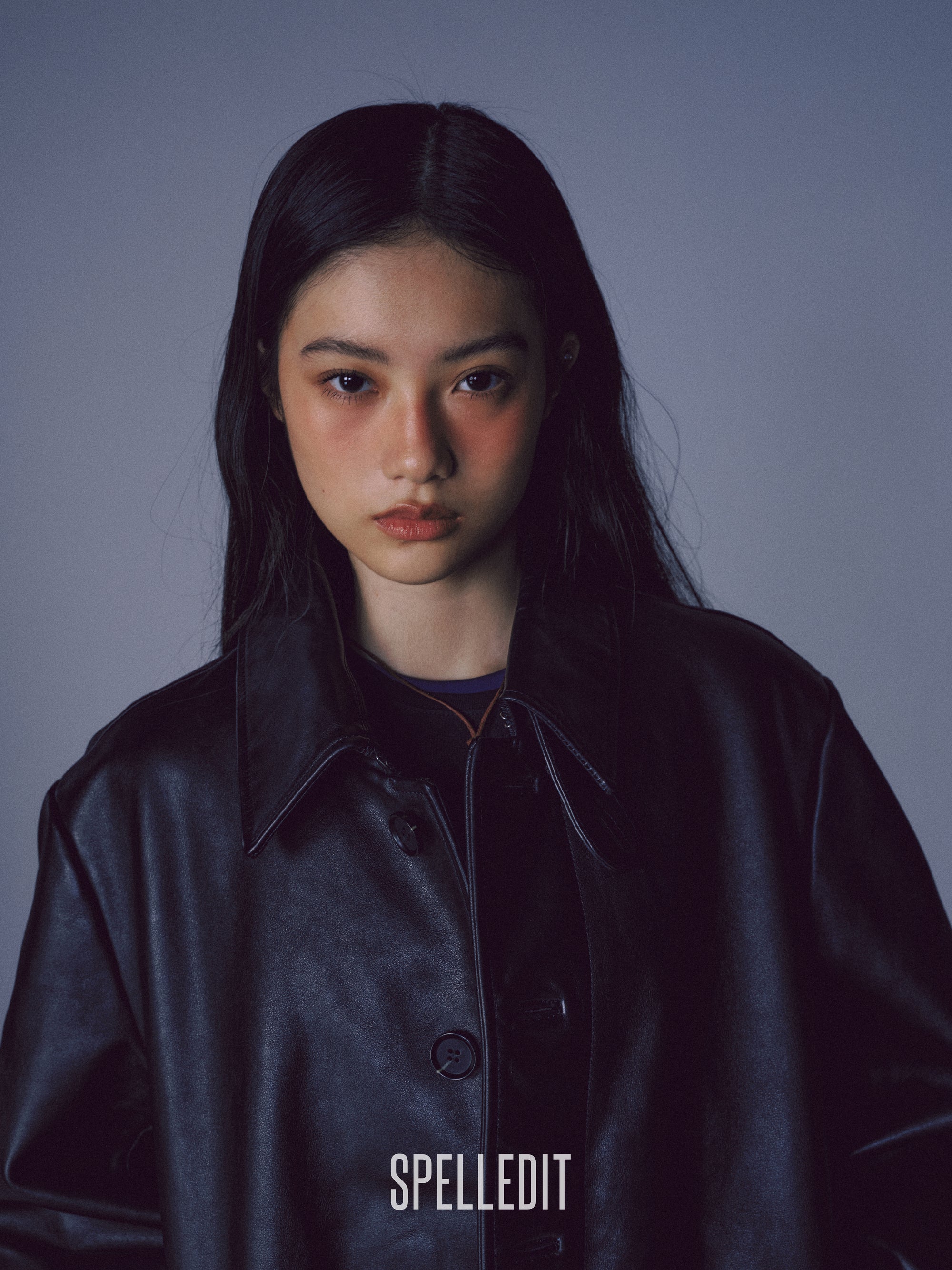 [9/7 PRE]COLLARED LEATHER JACKET