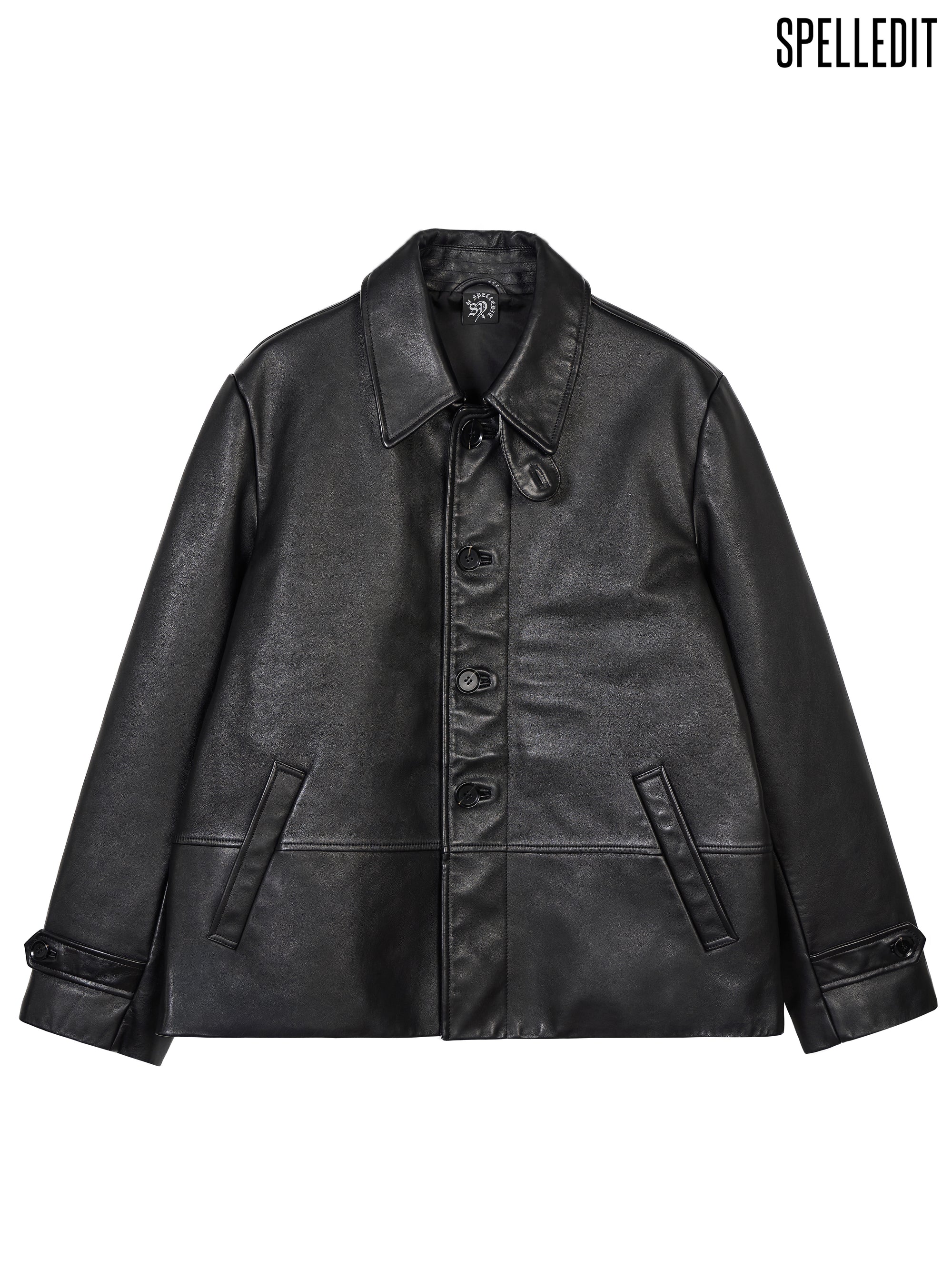 [9/7 PRE]COLLARED LEATHER JACKET
