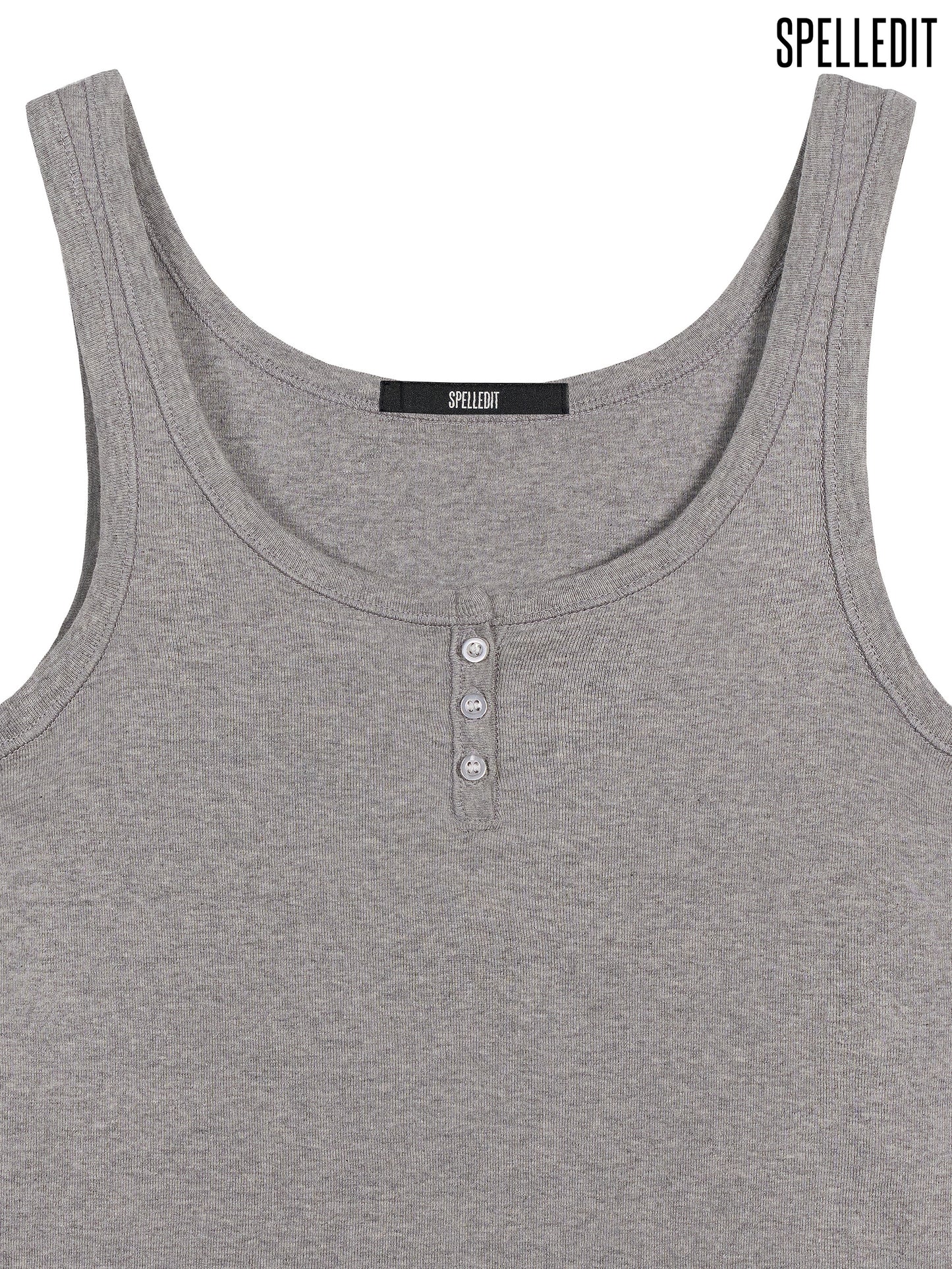 BUTTON HENLEY SLEEVELESS