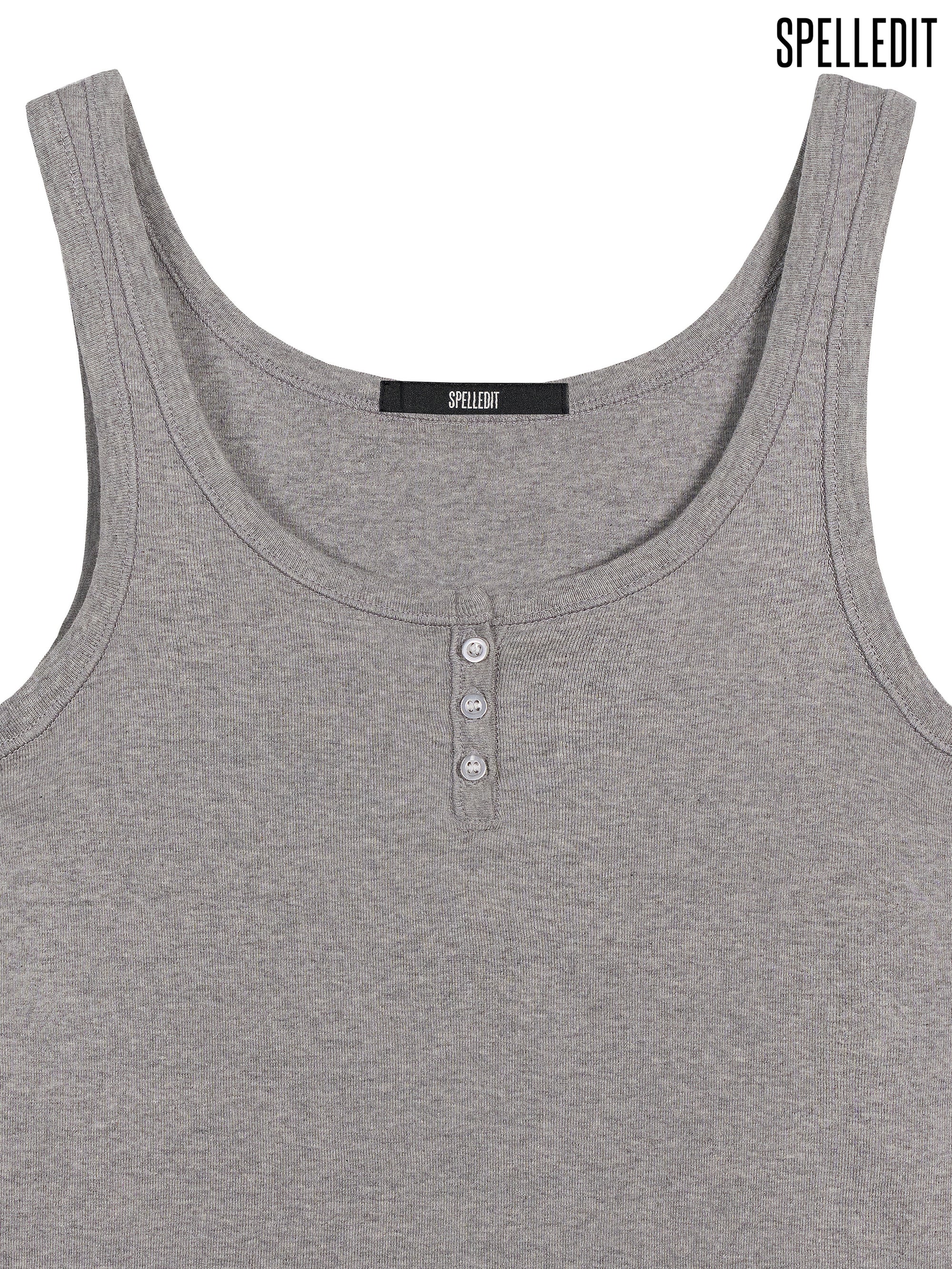 BUTTON HENLEY SLEEVELESS