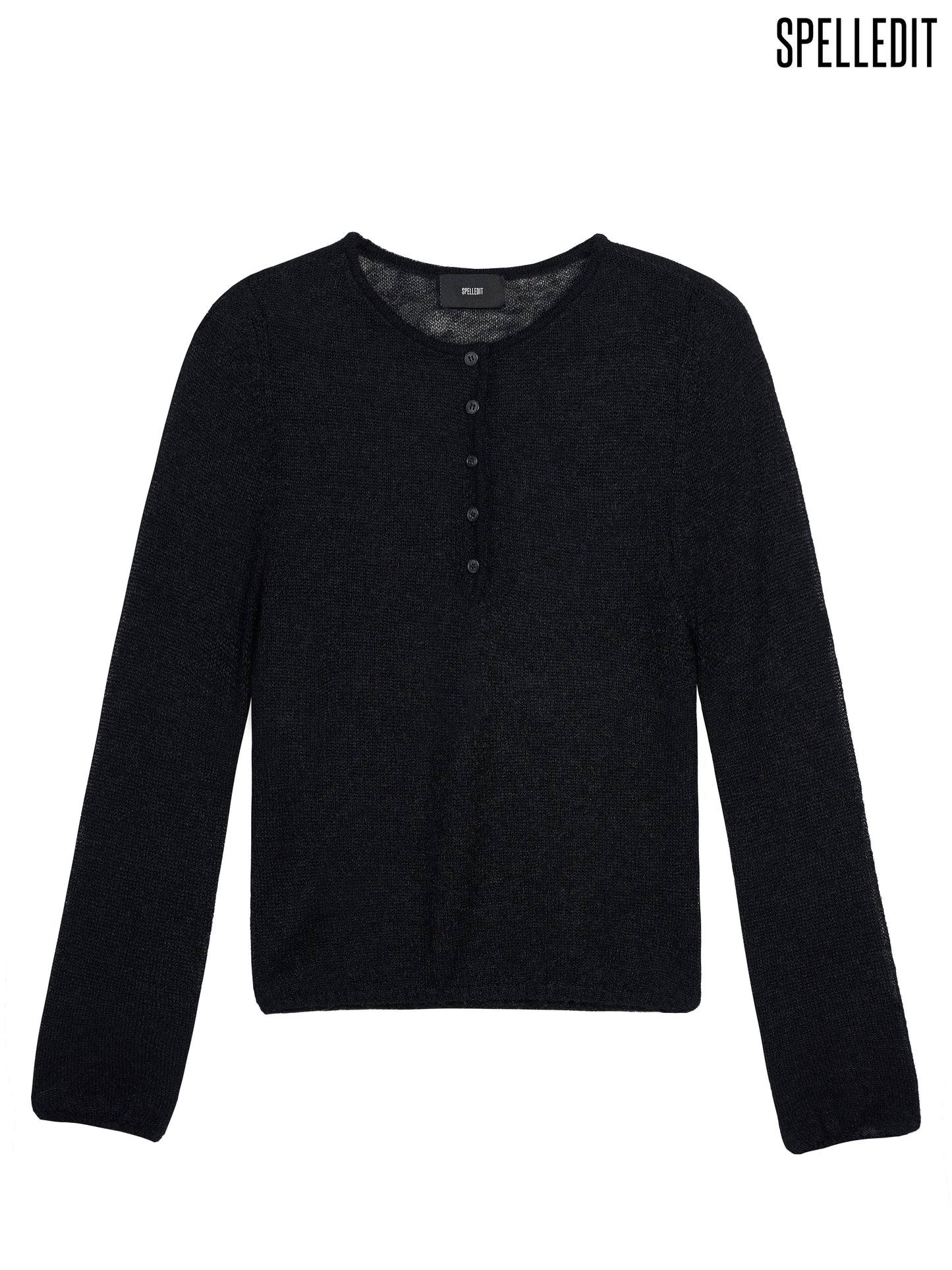 HENLEY NECK KNIT