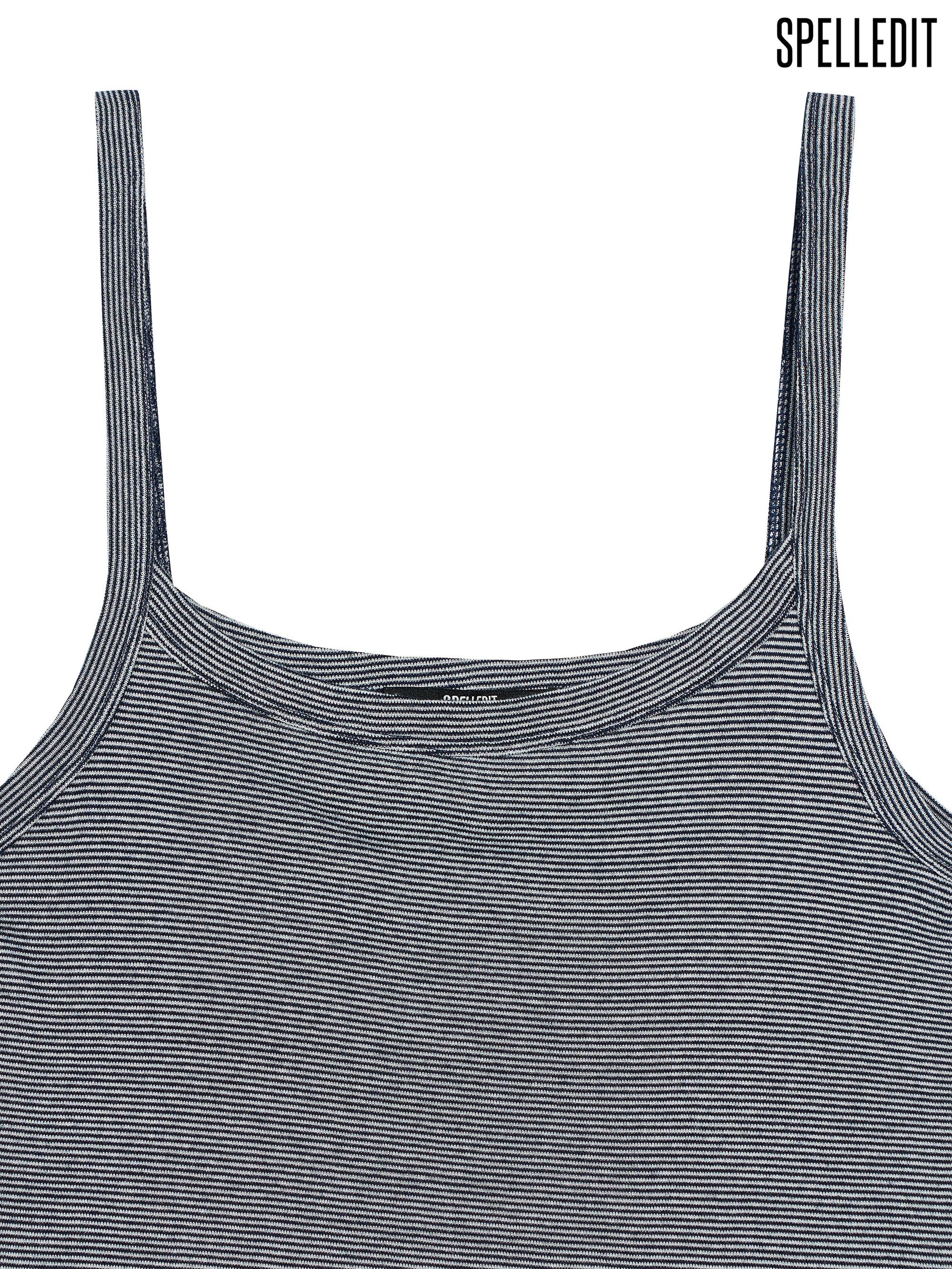 STRIPED SLIM TANK TOP