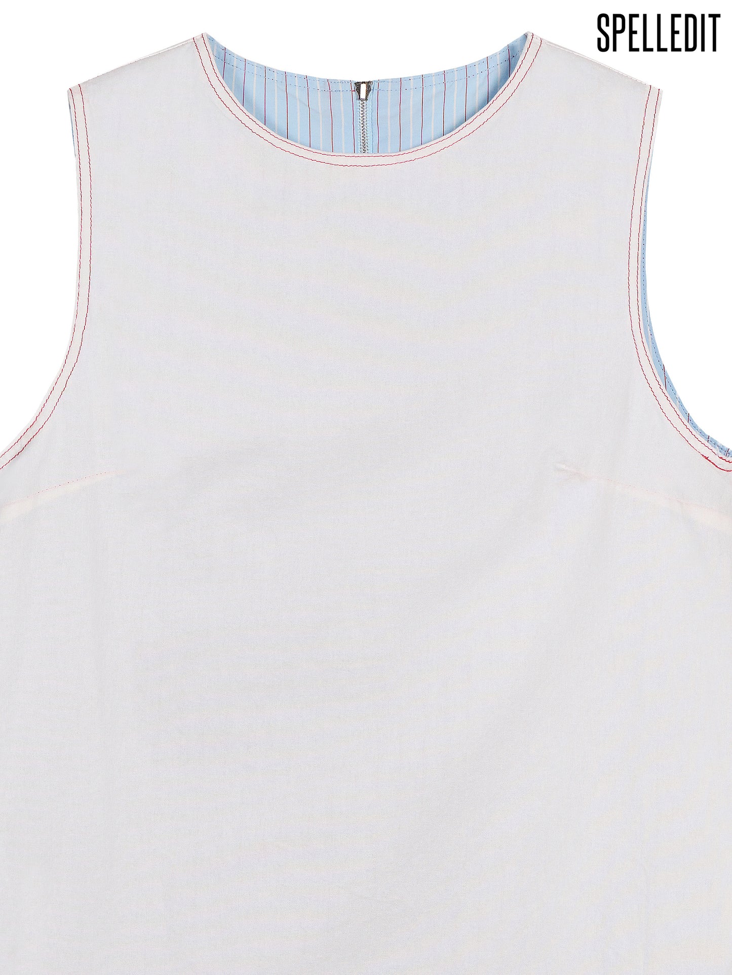 STRIPED REVERSIBLE SLEEVELESS DRESS