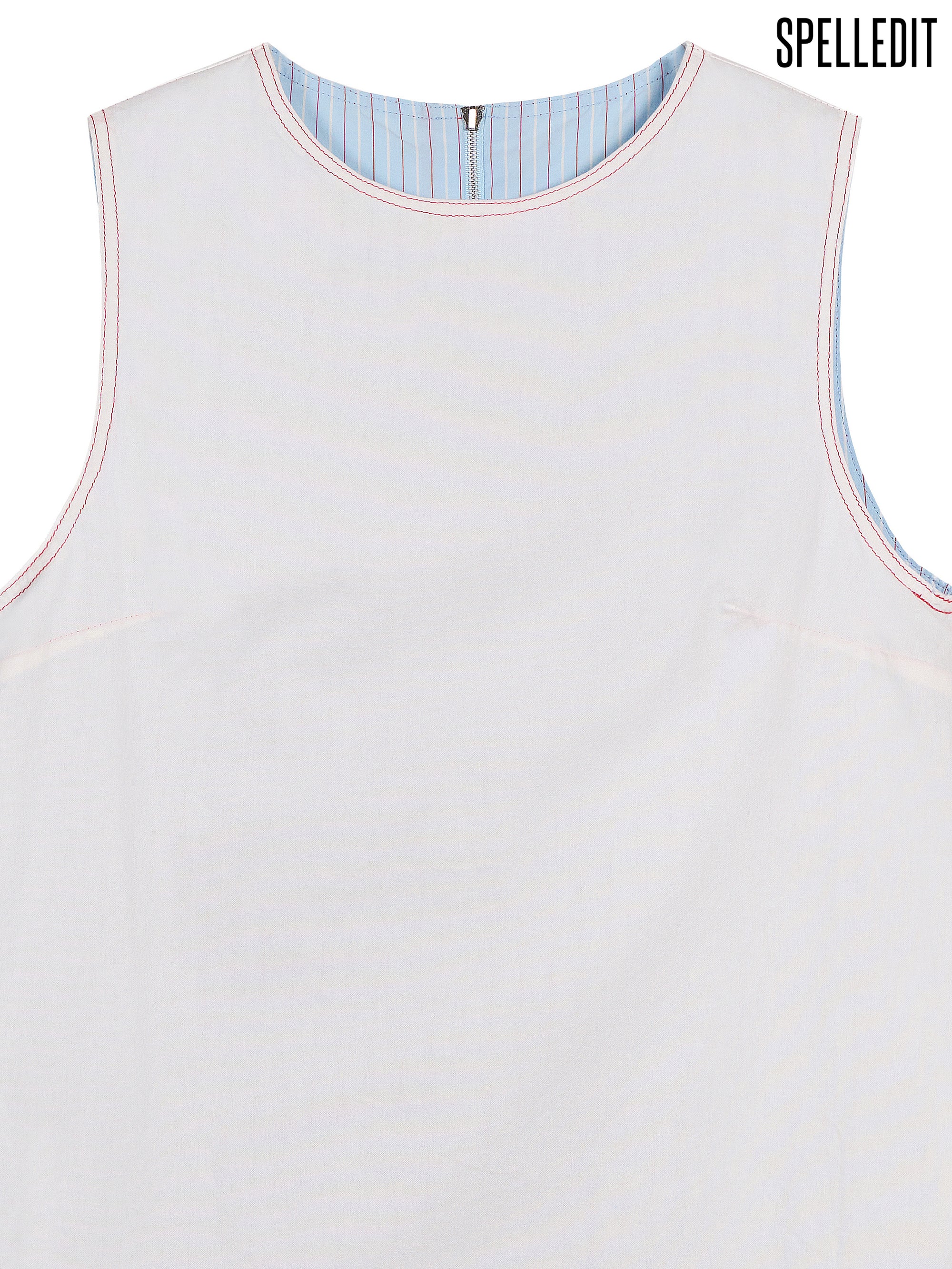 STRIPED REVERSIBLE SLEEVELESS DRESS