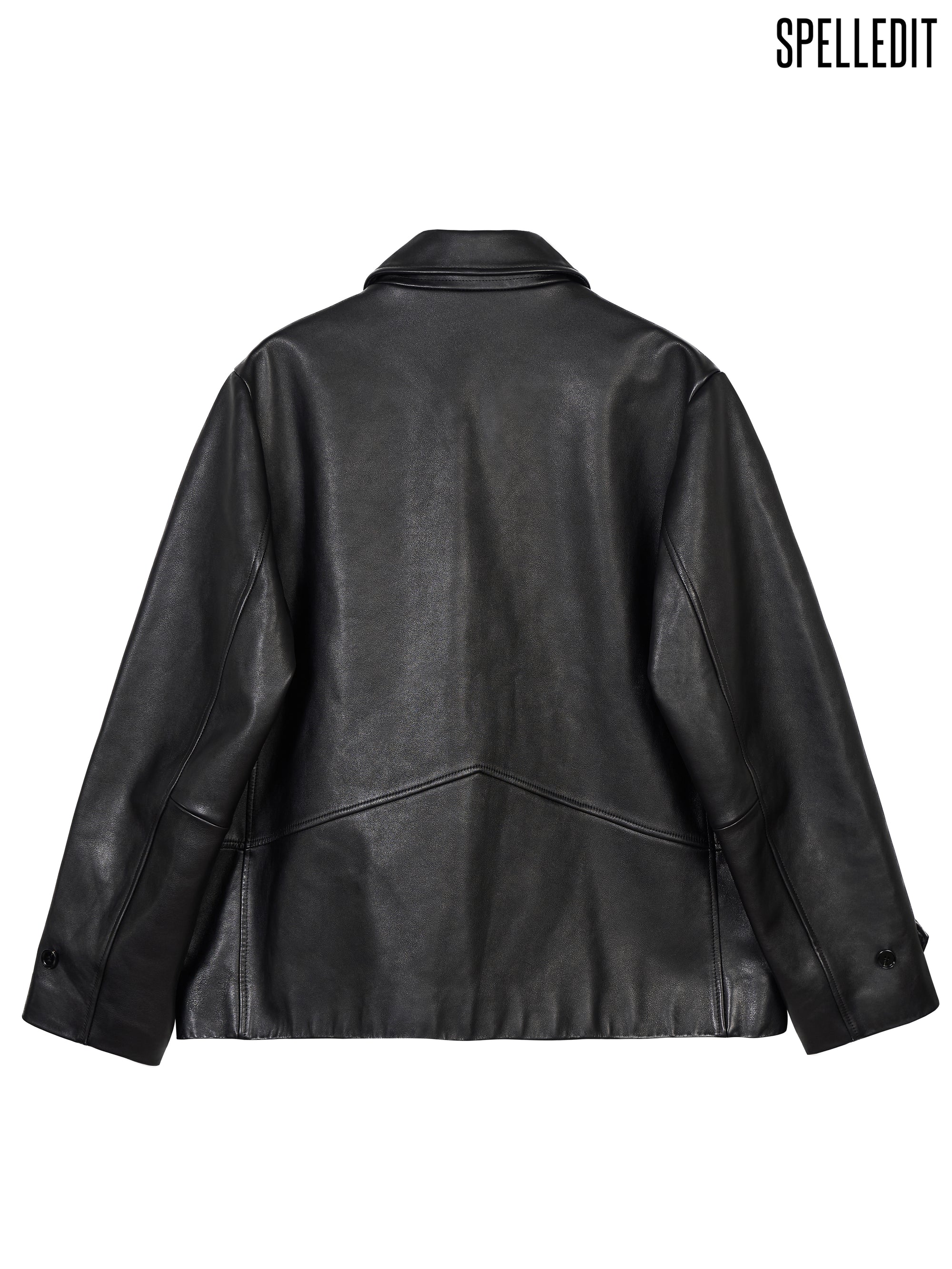 [9/7 PRE]COLLARED LEATHER JACKET