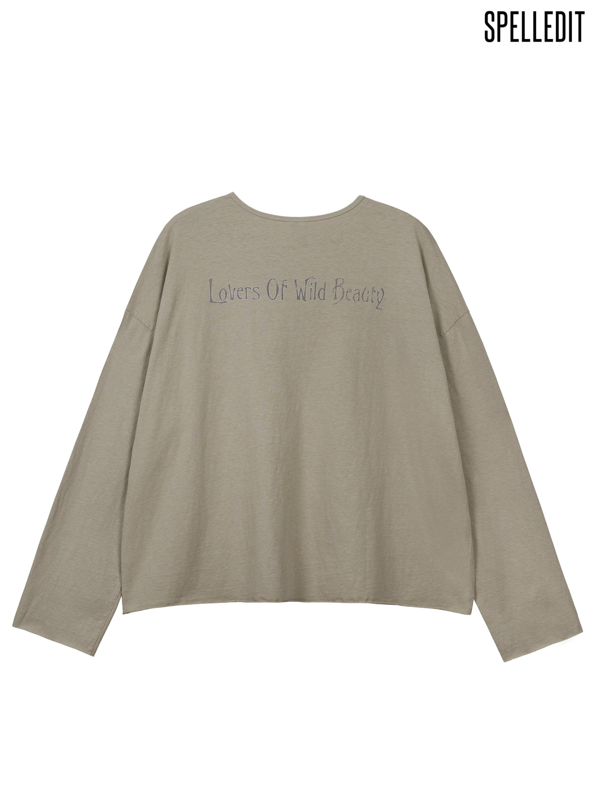 Records printed loose fit long sleeves tee