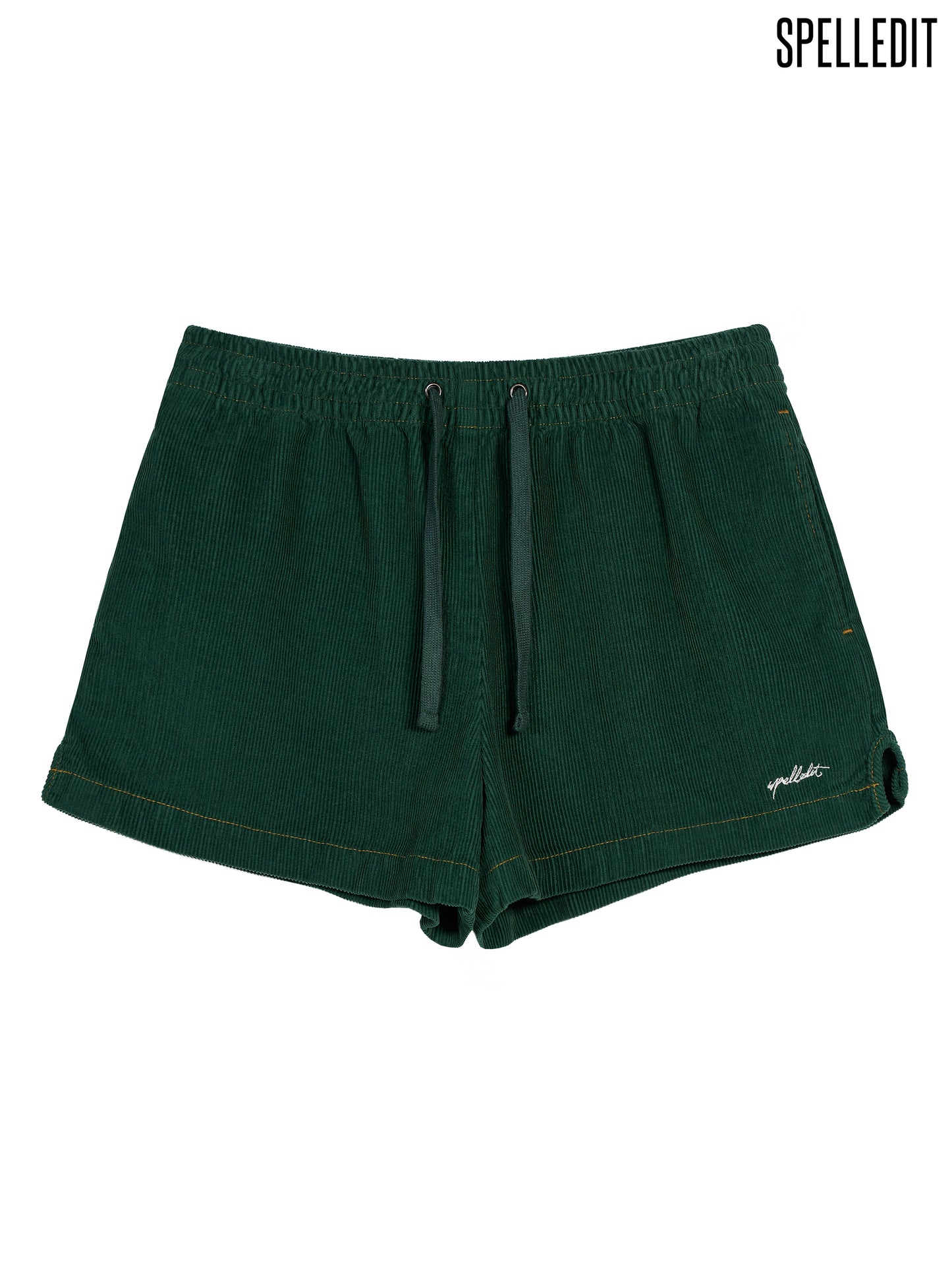CORDUROY ELASTIC WAIST SHORTS